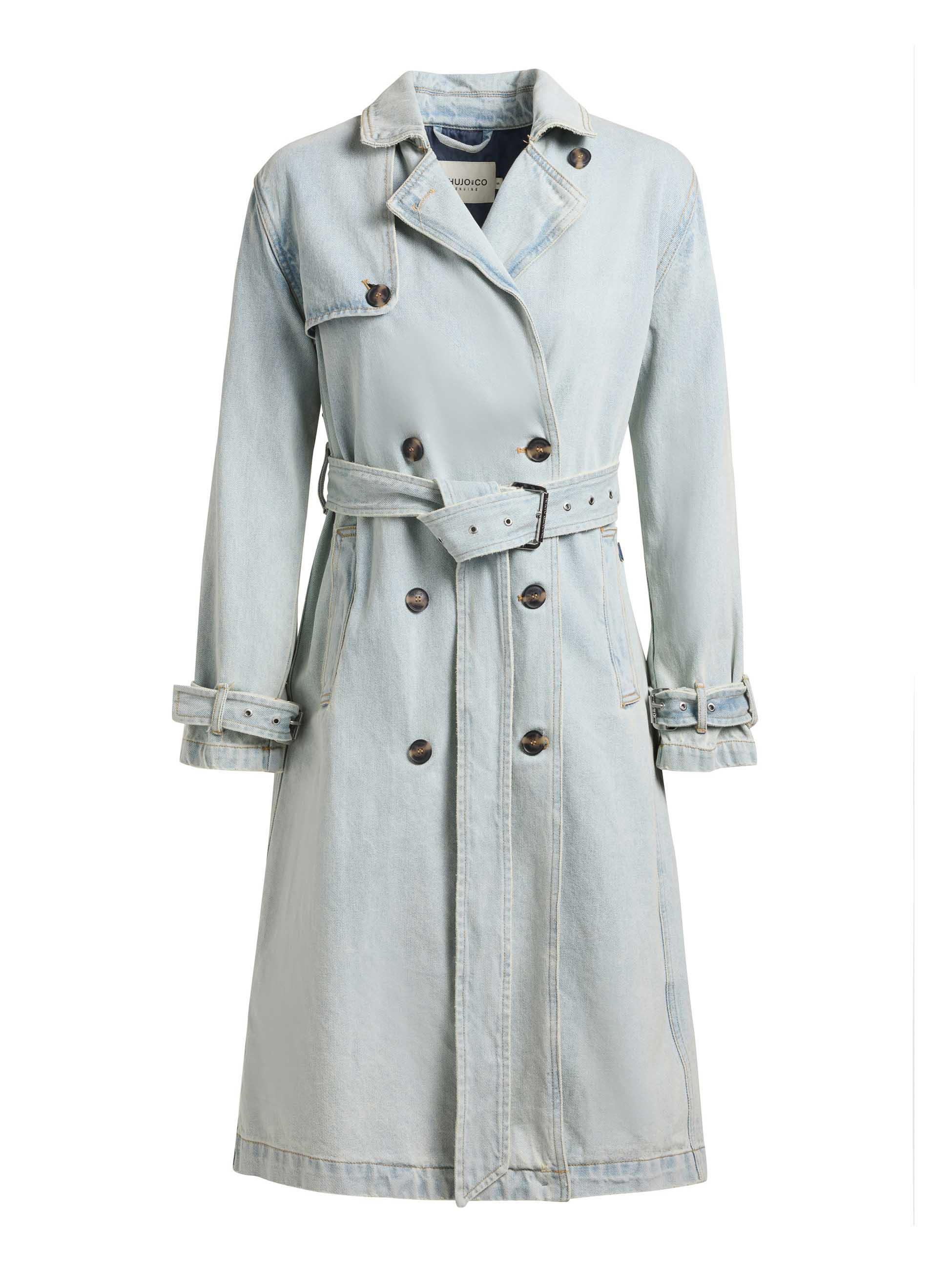 Trenchcoat aus Jeans "Hera" Bleached Blue