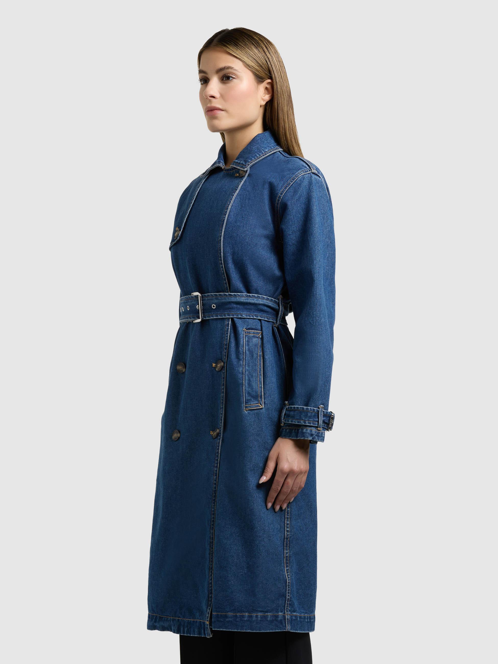 Trenchcoat aus Jeans "Hera" Mid Blue