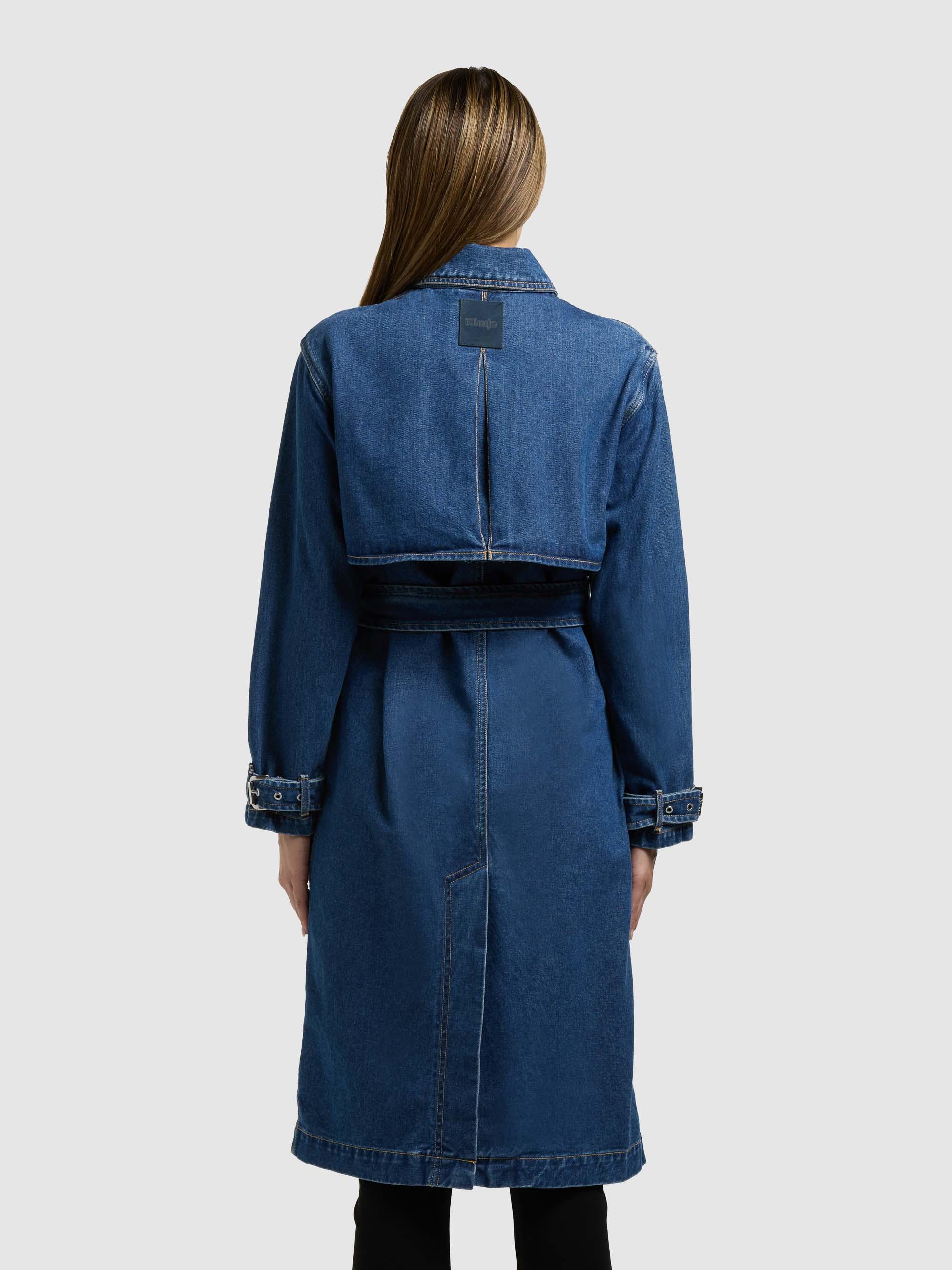 Trenchcoat aus Jeans "Hera" Mid Blue