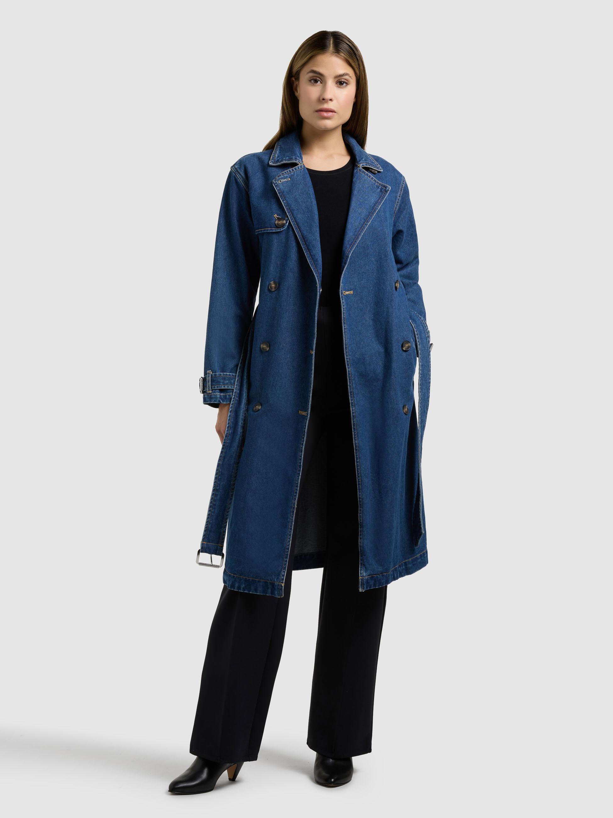 Trenchcoat aus Jeans "Hera" Mid Blue
