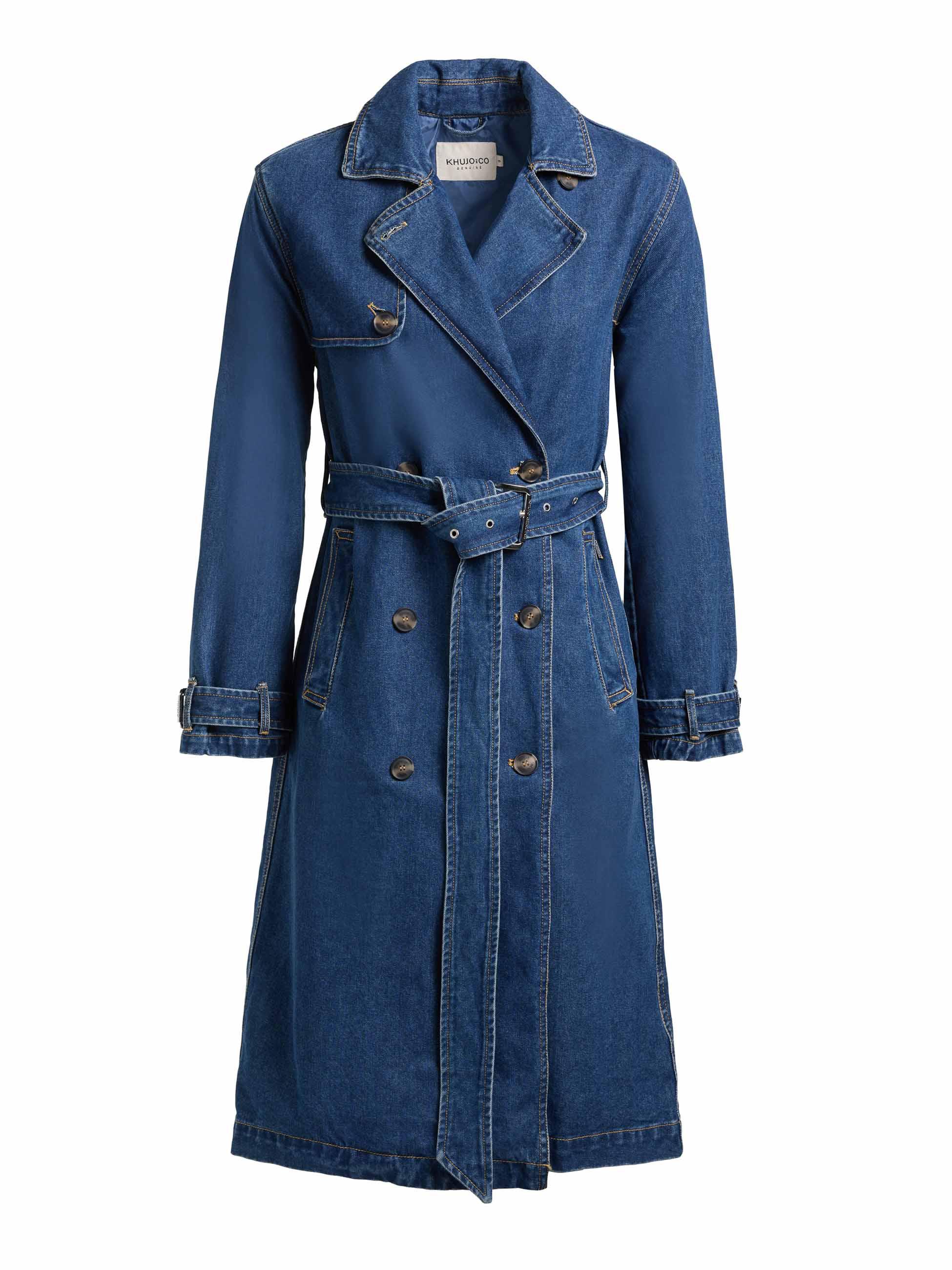 Trenchcoat aus Jeans "Hera" Mid Blue