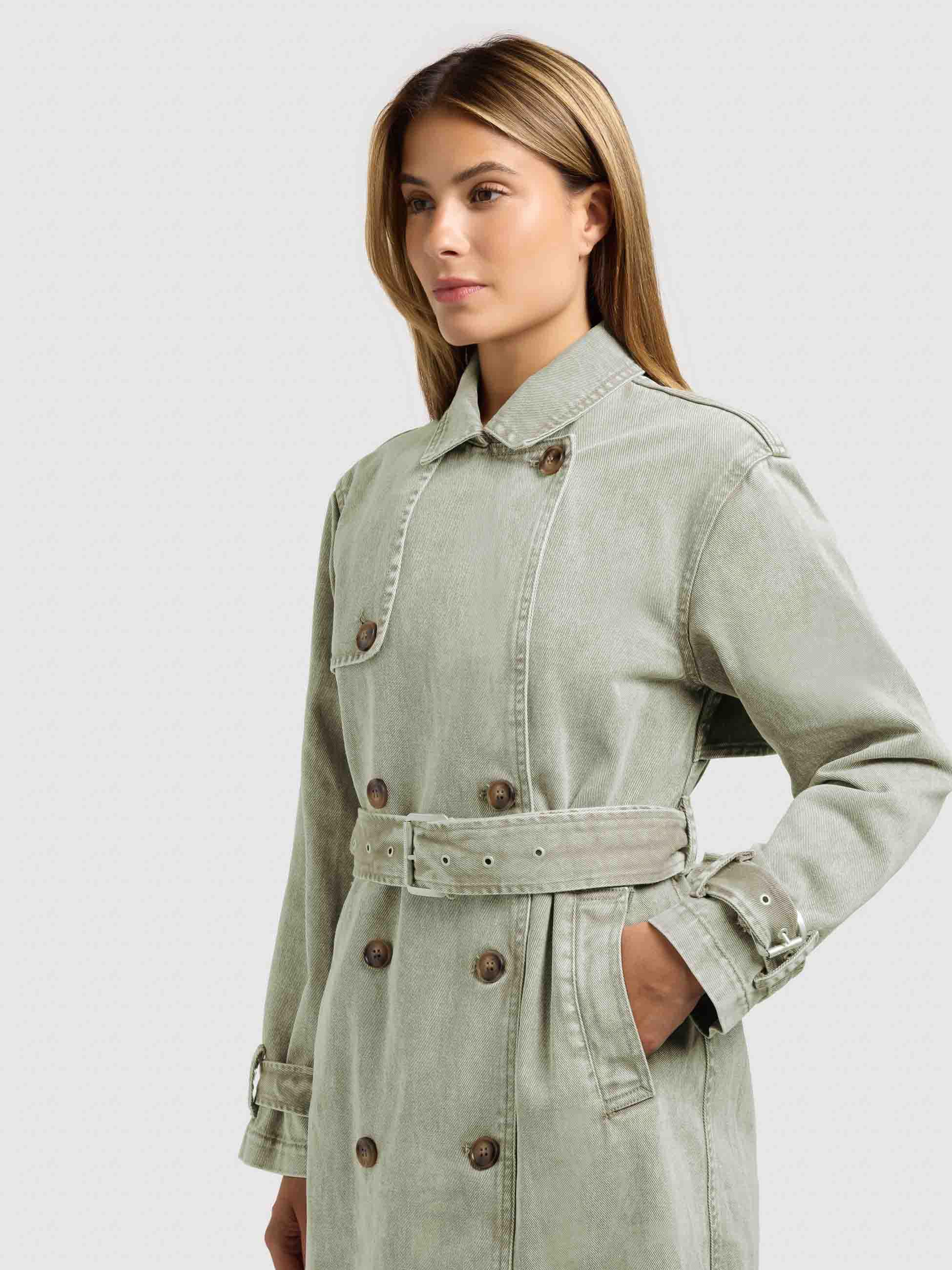 Trenchcoat aus Jeans "Hera" Seagreen