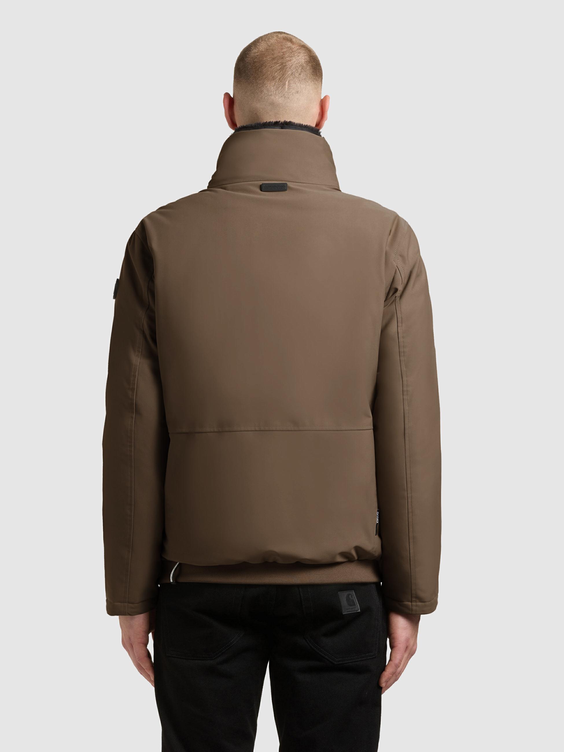 Winterjacke mit abnhembarem Kunstfell-Kragen "Huey" Dull Green