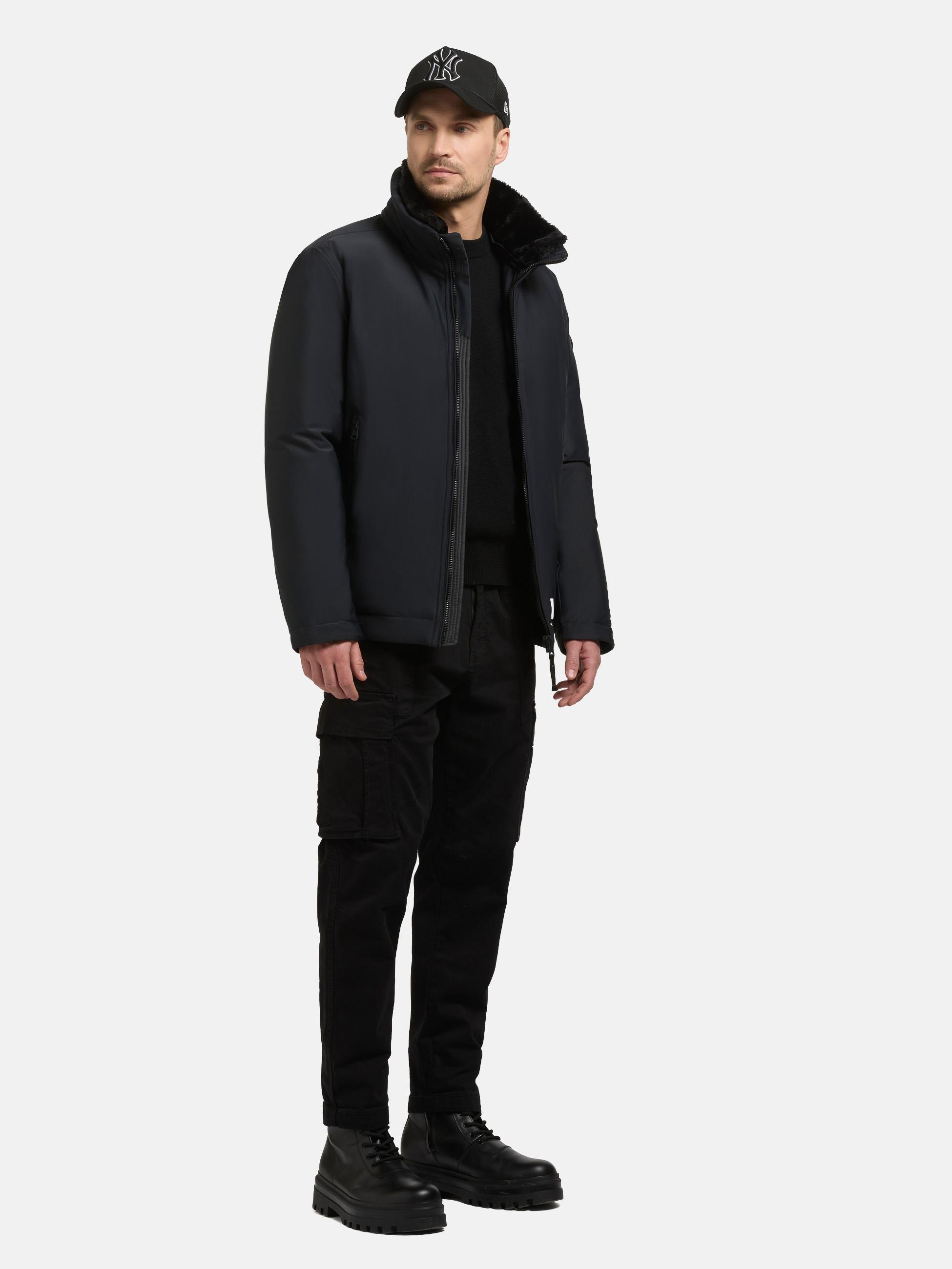 Winterjacke mit abnhembarem Kunstfell-Kragen "Huey" Obrage Grey