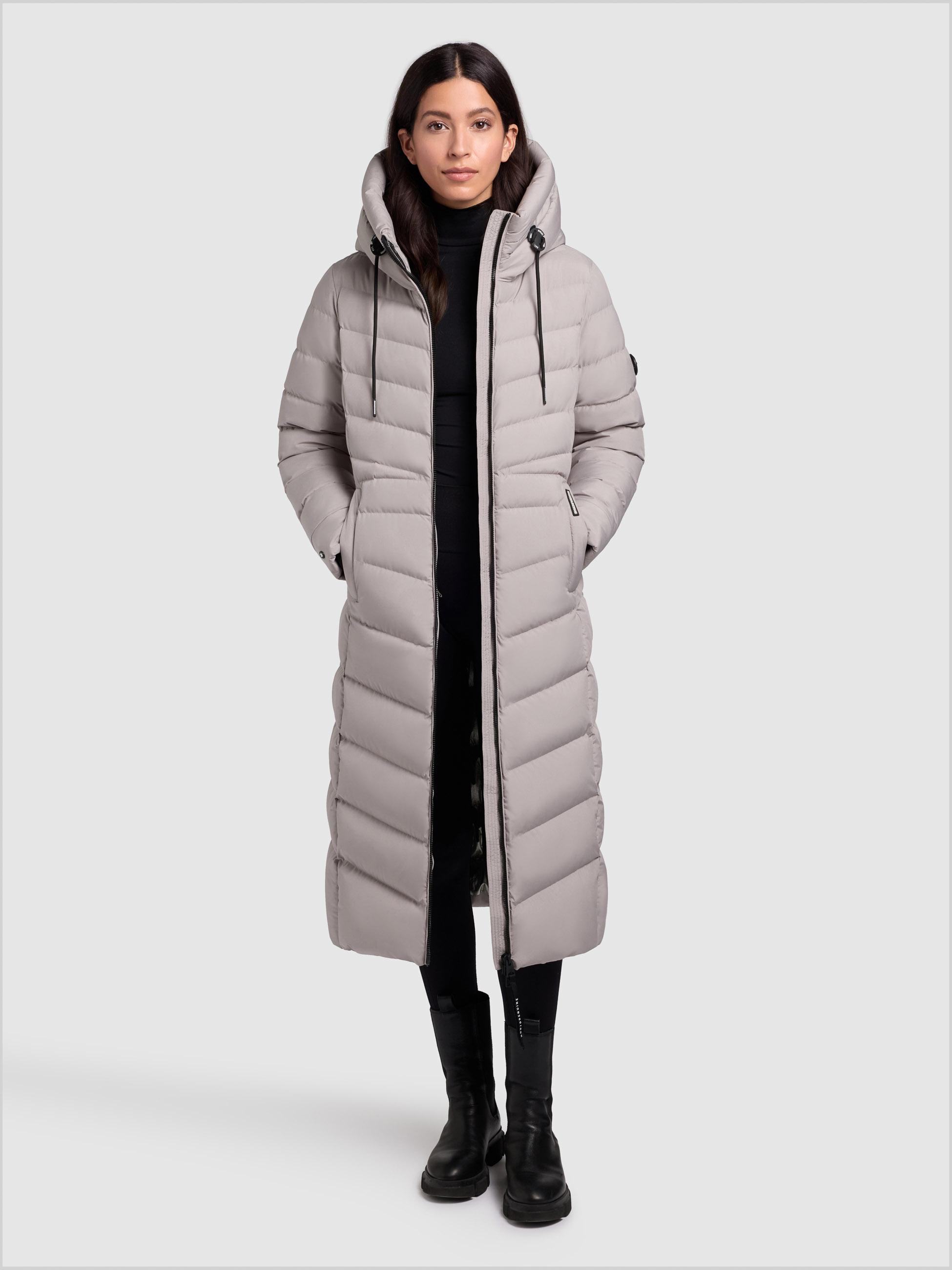Steppmantel mit Kapuze "Ingram4-YM" Blizzard Grey