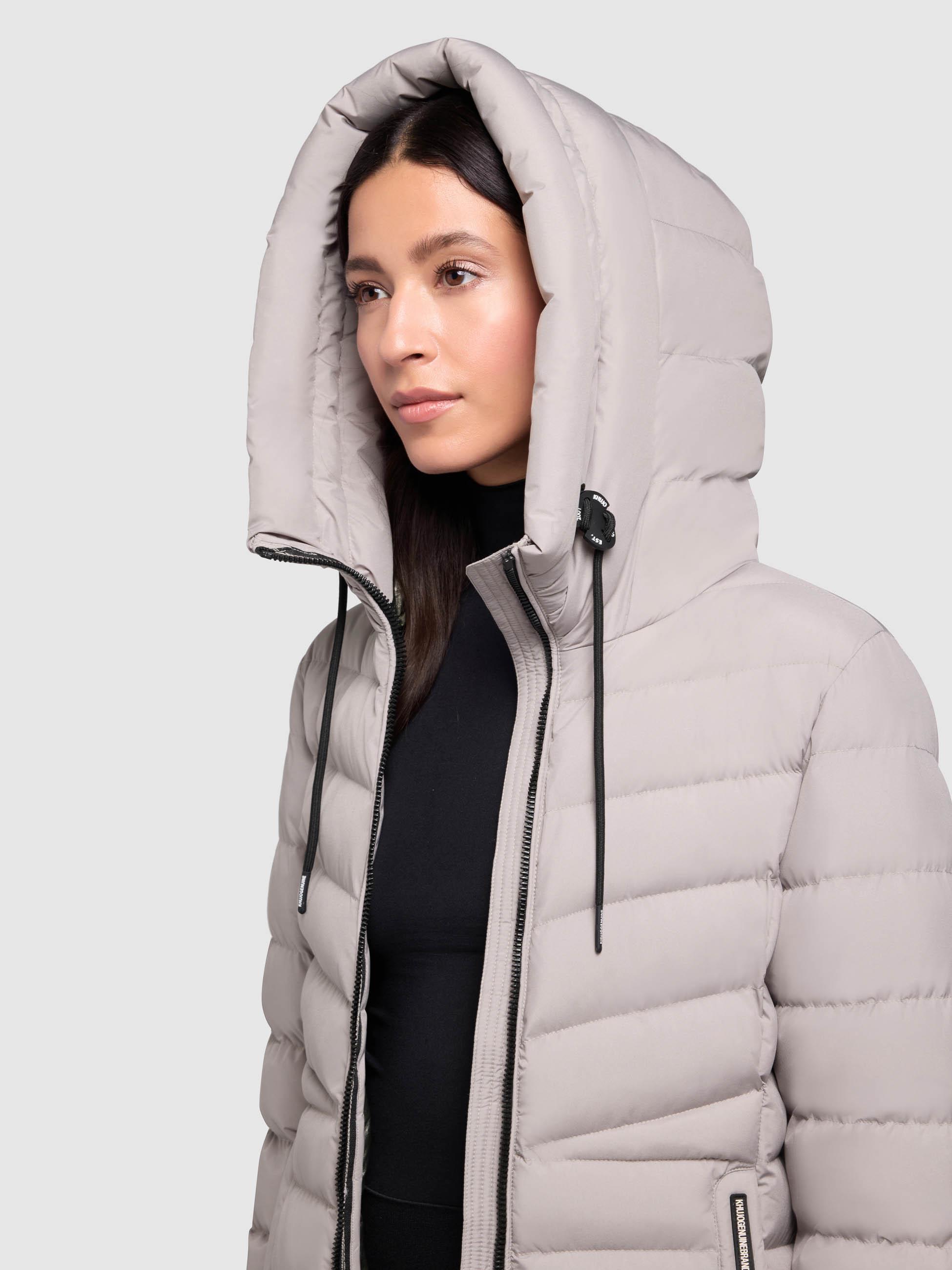 Steppmantel mit Kapuze "Ingram4-YM" Blizzard Grey