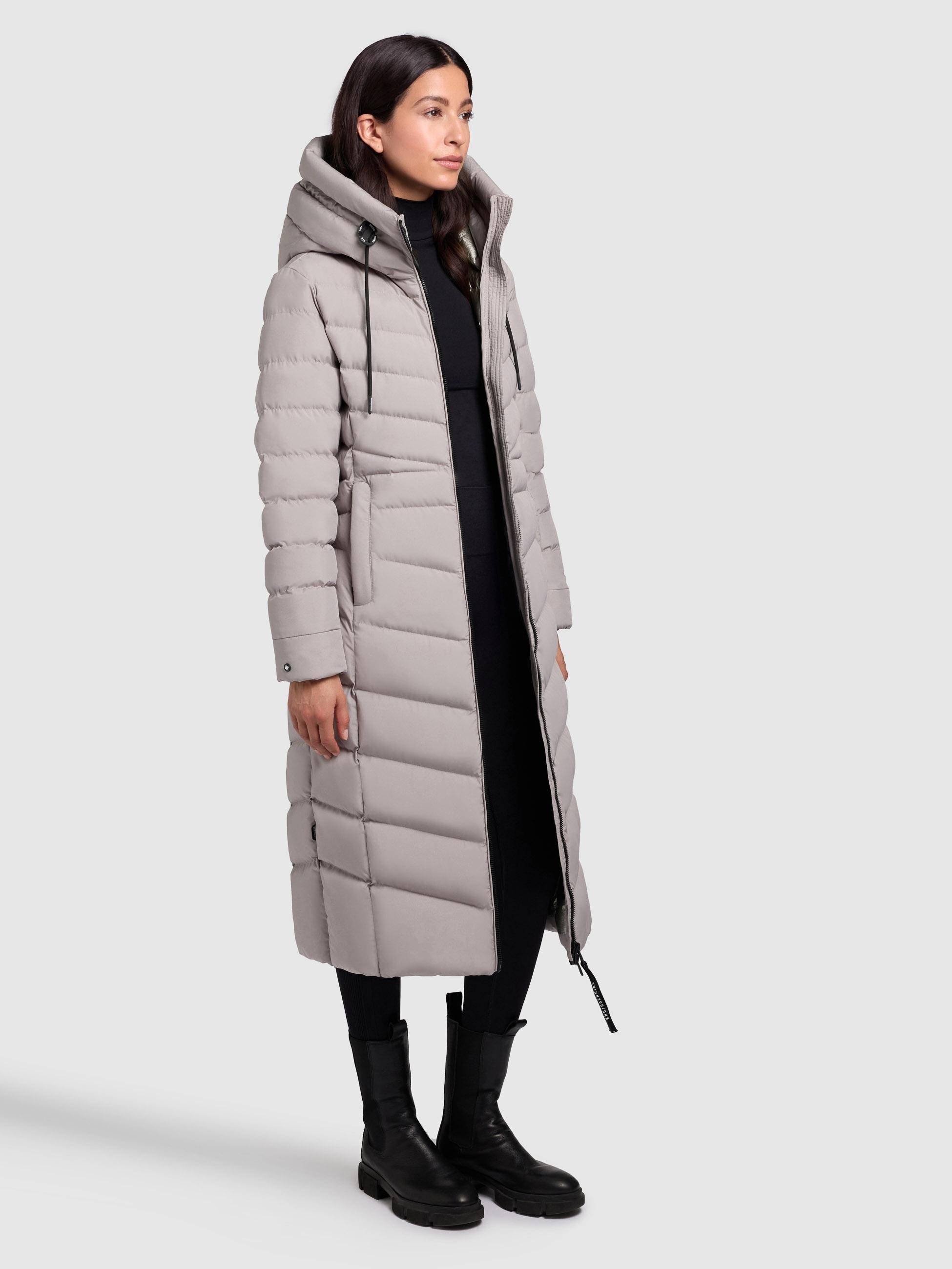 Steppmantel mit Kapuze "Ingram4-YM" Blizzard Grey