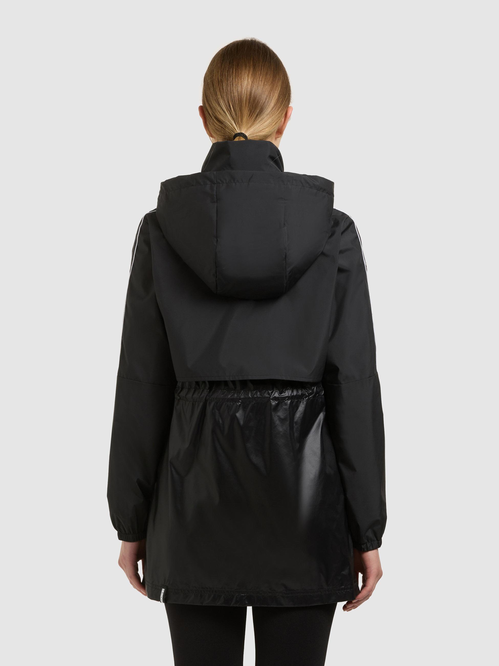 Übergangsmantel mit verstaubarer Kapuze "Izza" Black