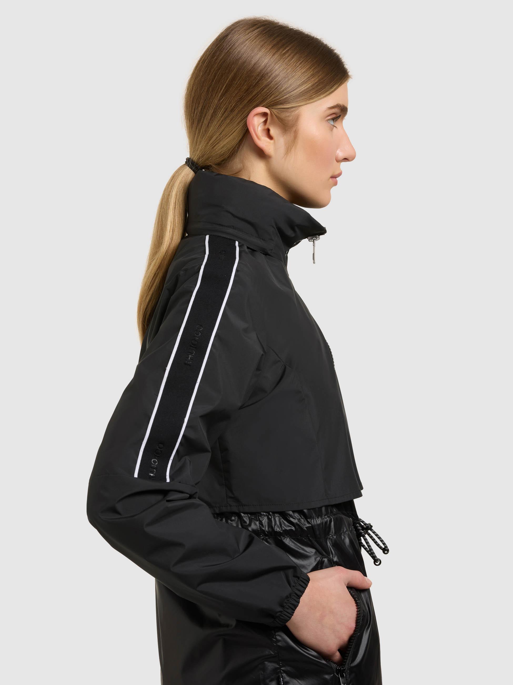 Übergangsmantel mit verstaubarer Kapuze "Izza" Black