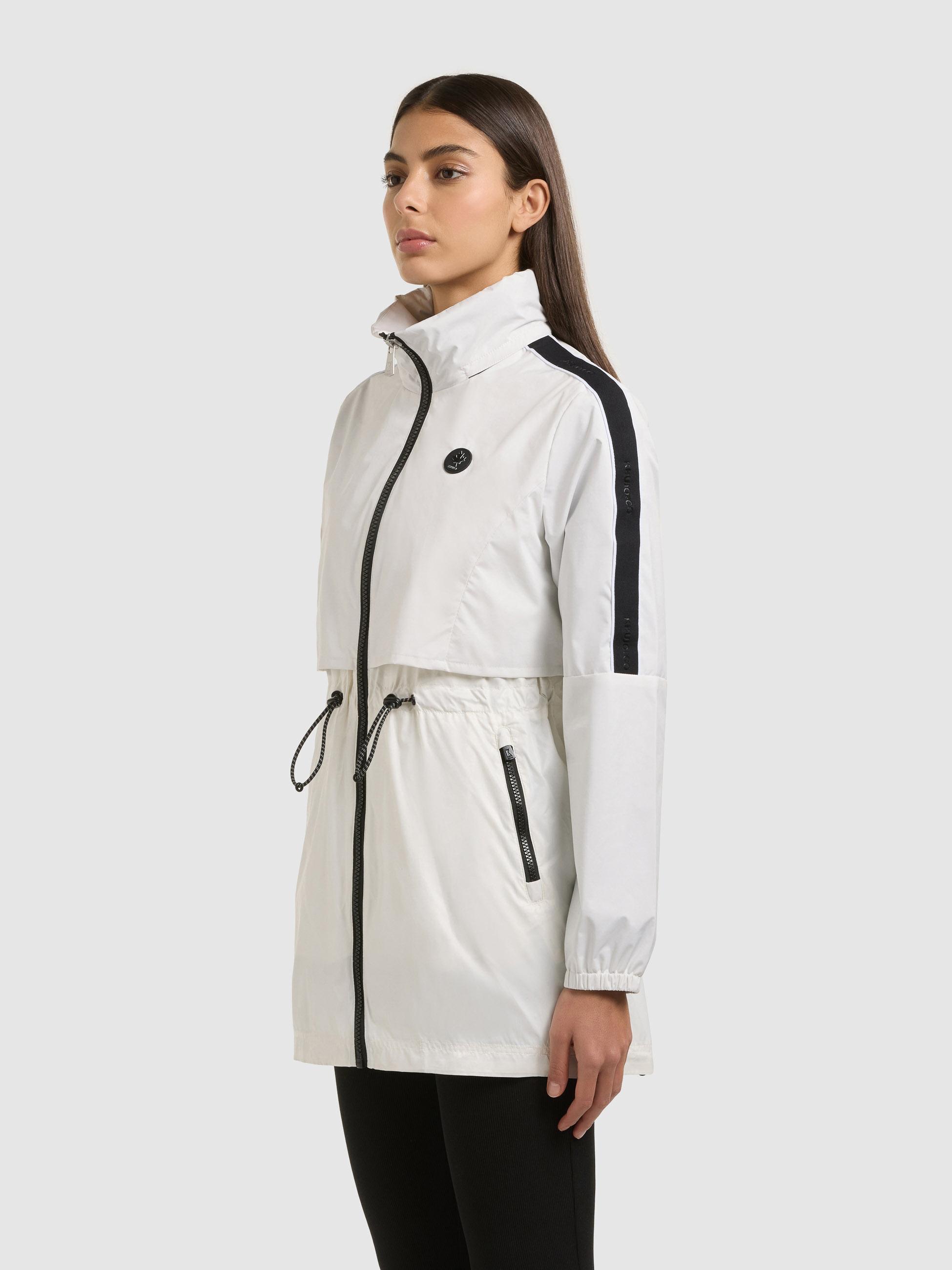 Übergangsmantel mit verstaubarer Kapuze "Izza" Offwhite