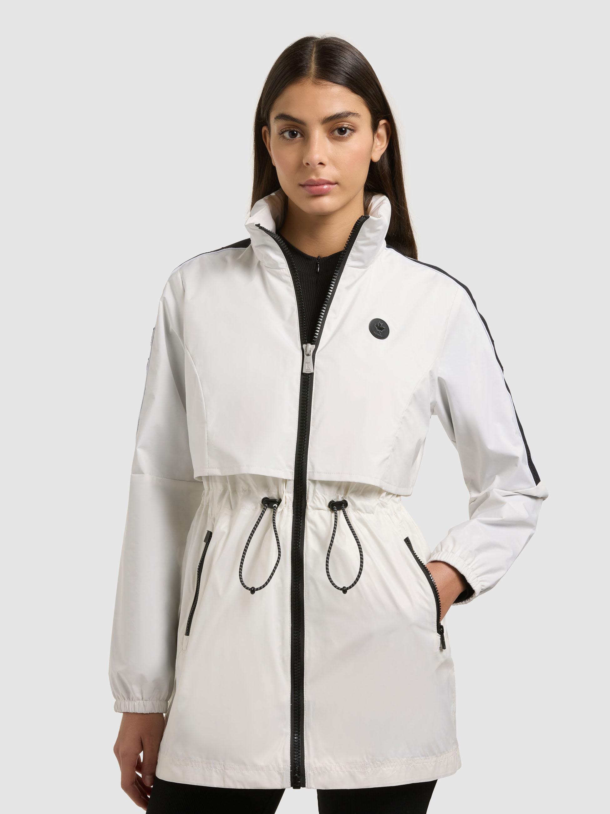 Übergangsmantel mit verstaubarer Kapuze "Izza" Offwhite