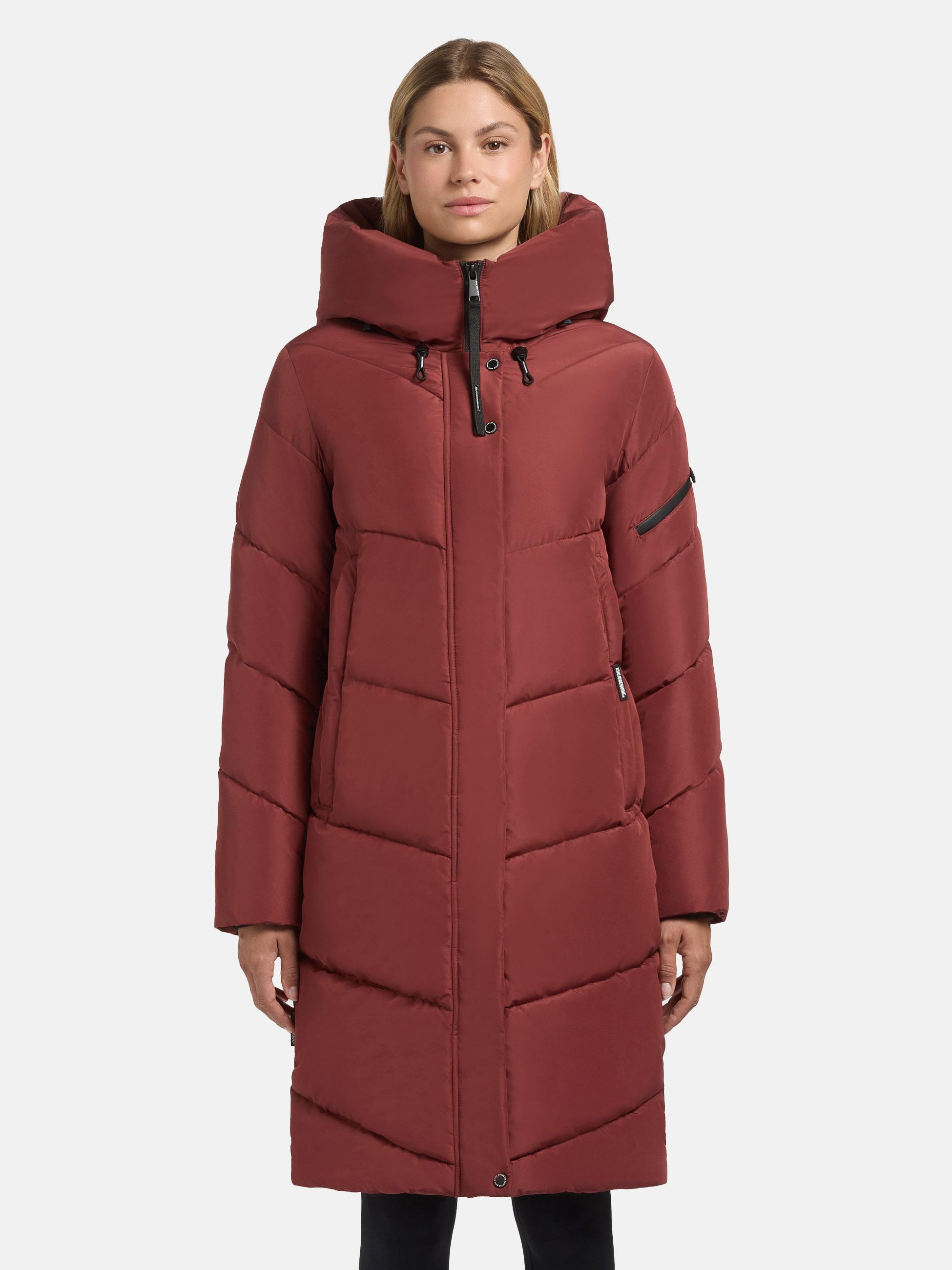 Steppmantel mit V-Steppung "Jange-YM" Dark Red