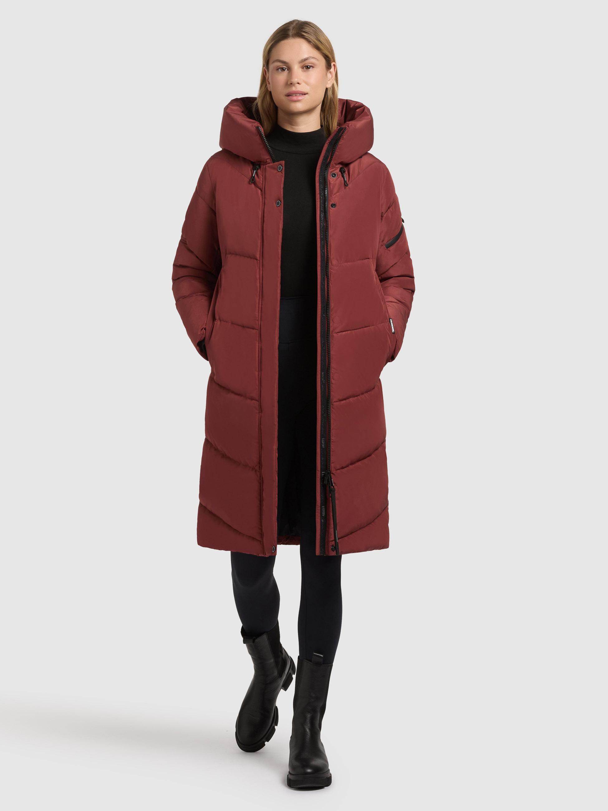 Steppmantel mit V-Steppung "Jange-YM" Dark Red