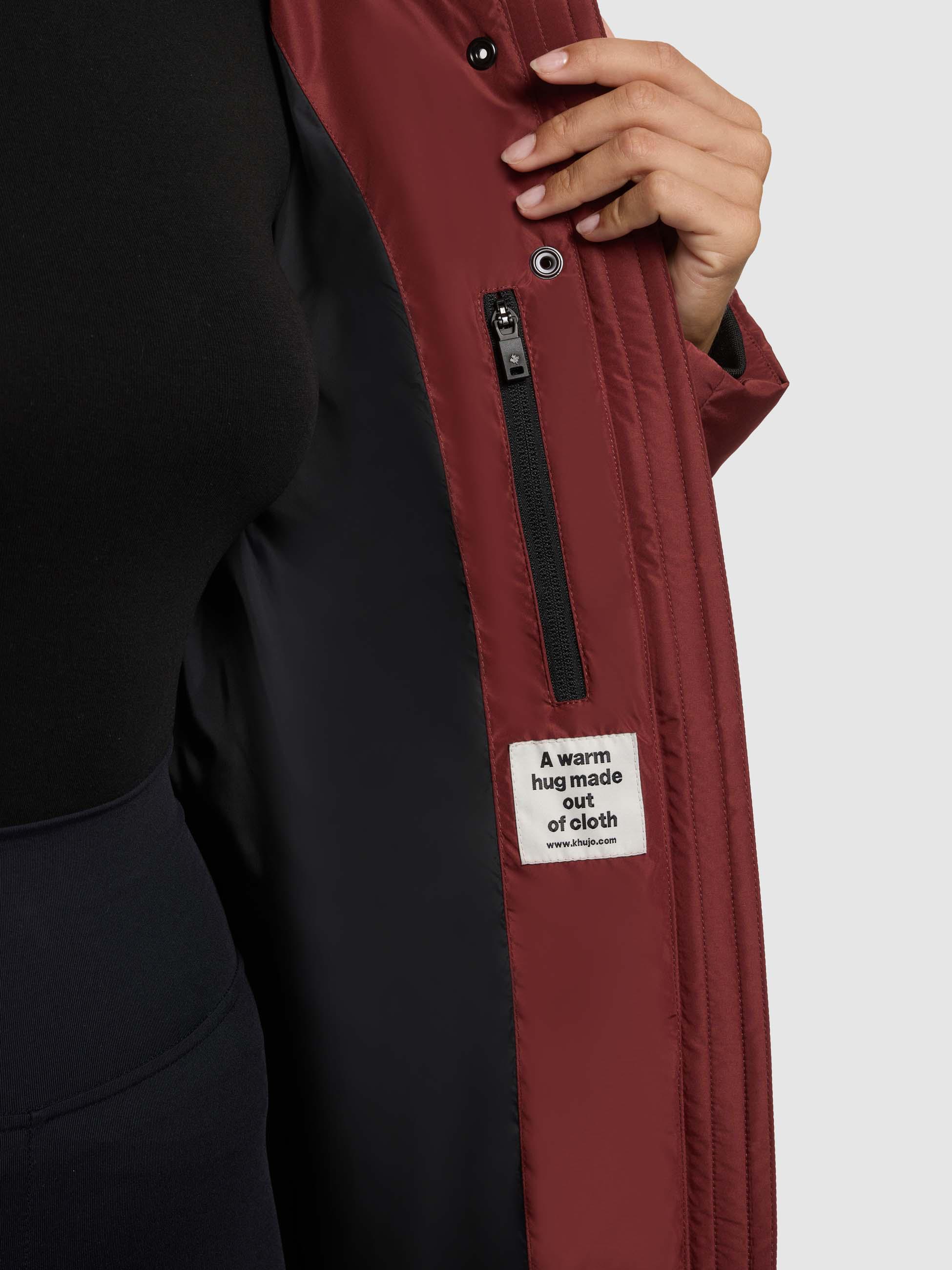 Steppmantel mit V-Steppung "Jange-YM" Dark Red