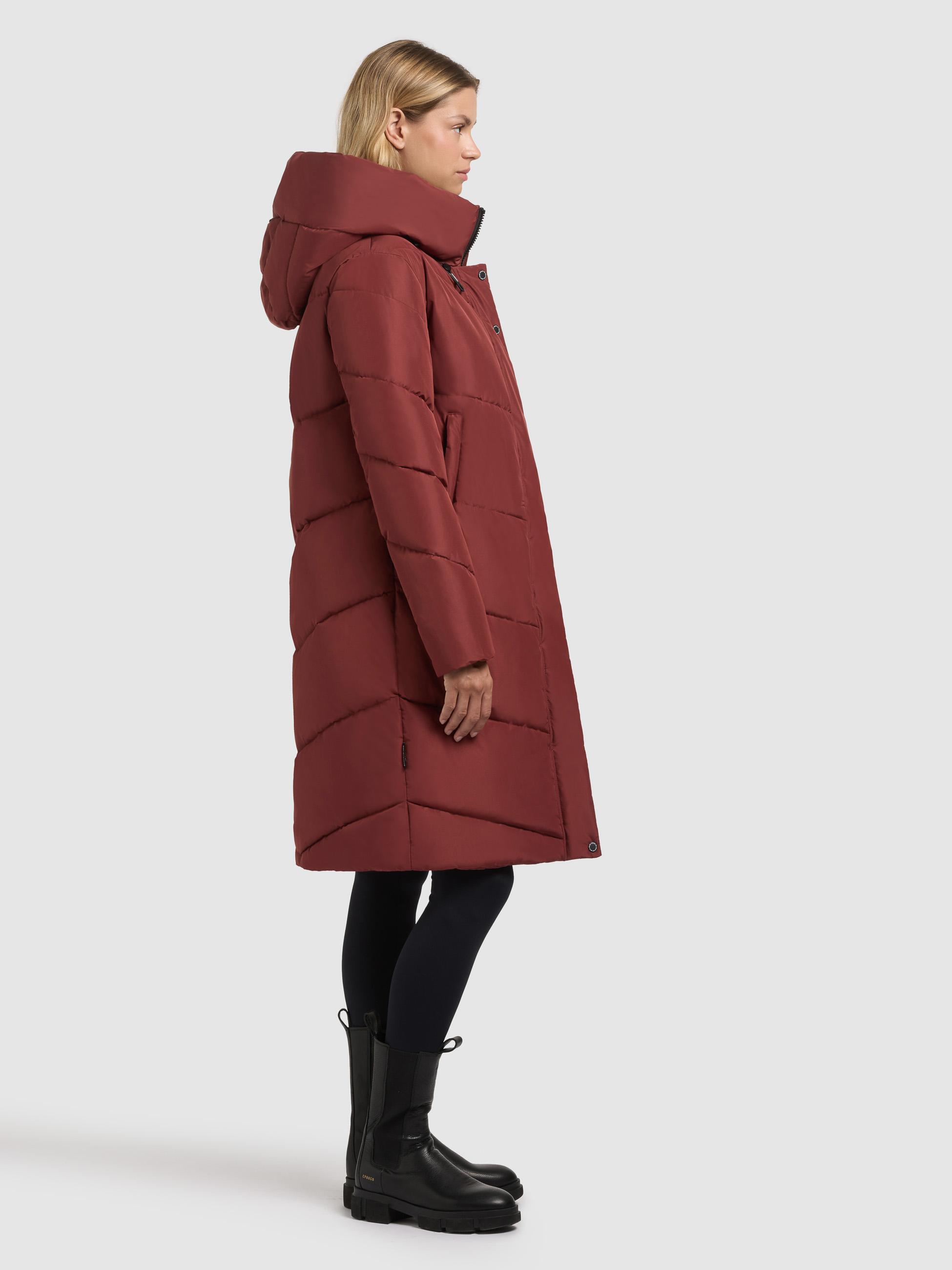 Steppmantel mit V-Steppung "Jange-YM" Dark Red