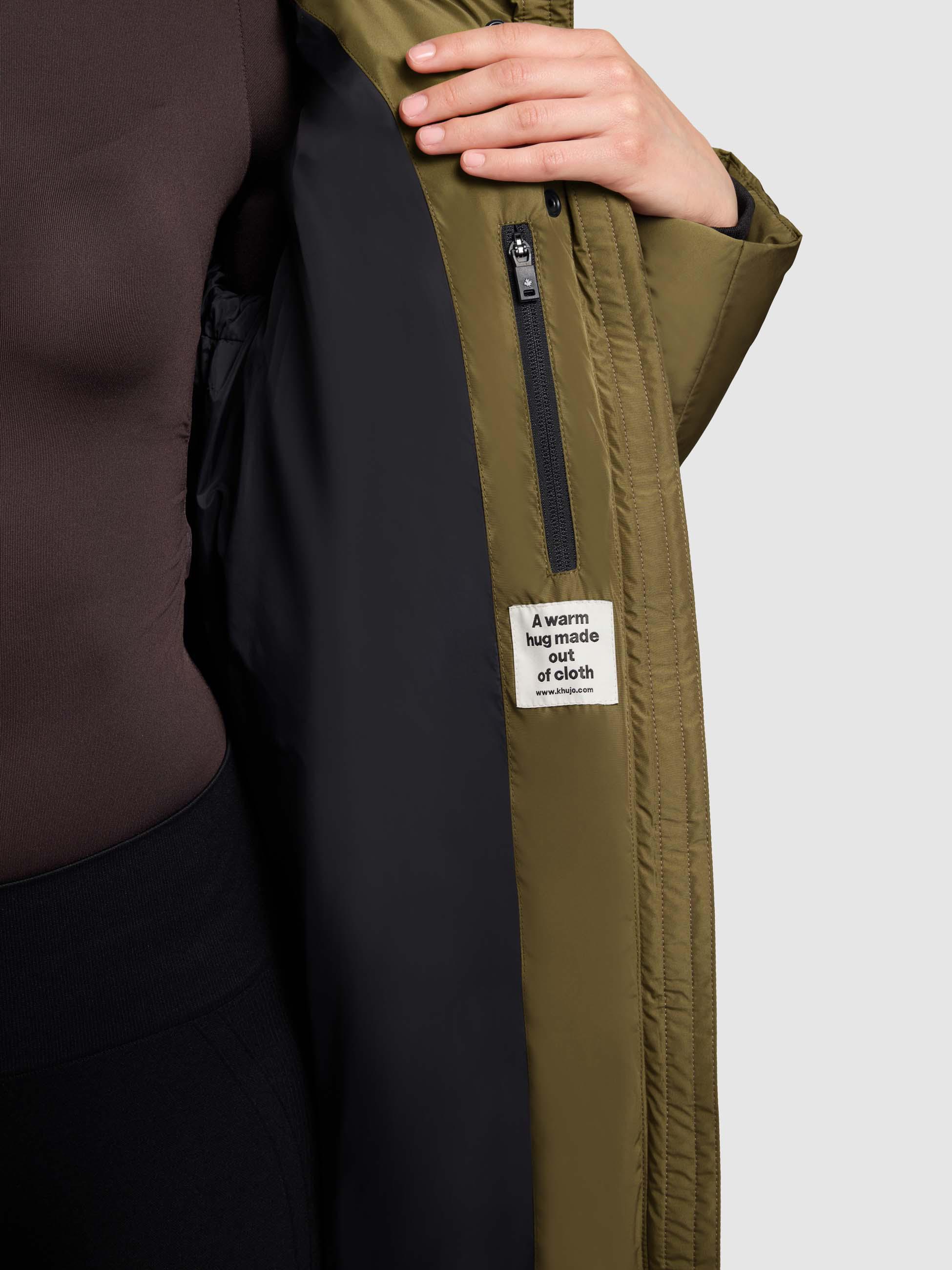 Steppmantel mit V-Steppung "Jange-YM" Scrub Green