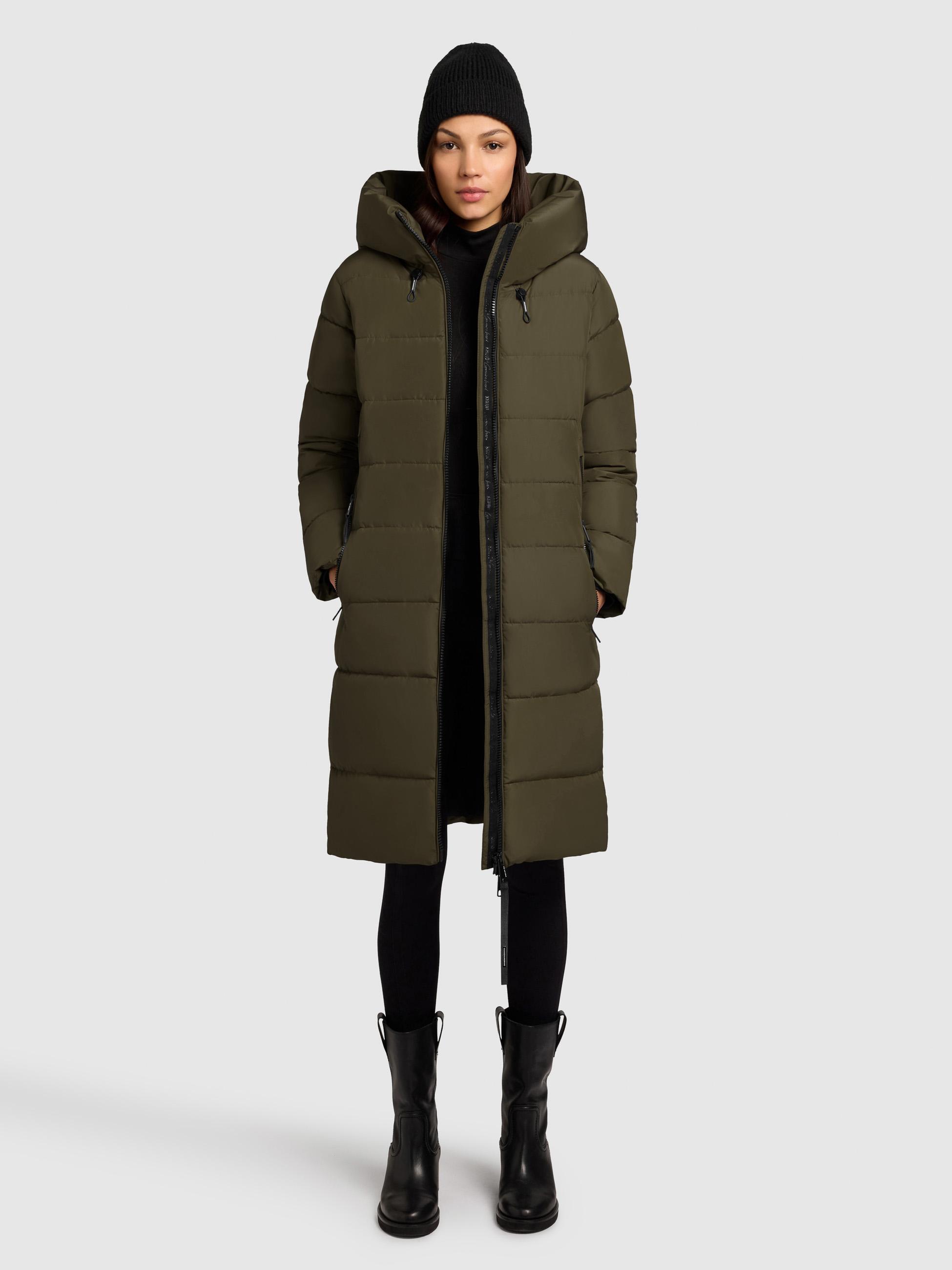 Warmer Steppmantel "Jilias5-YM" Dark Green