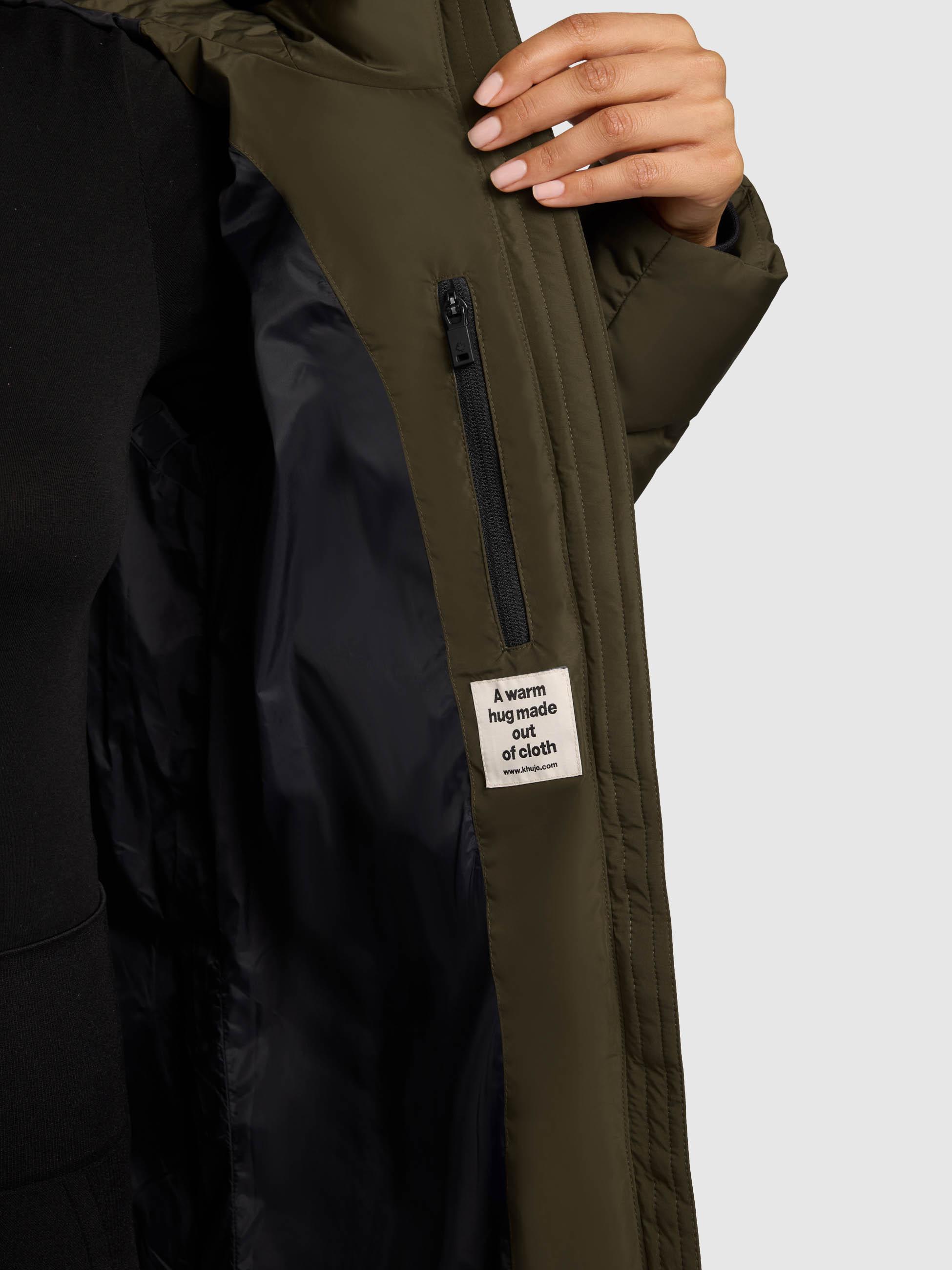 Warmer Steppmantel "Jilias5-YM" Dark Green