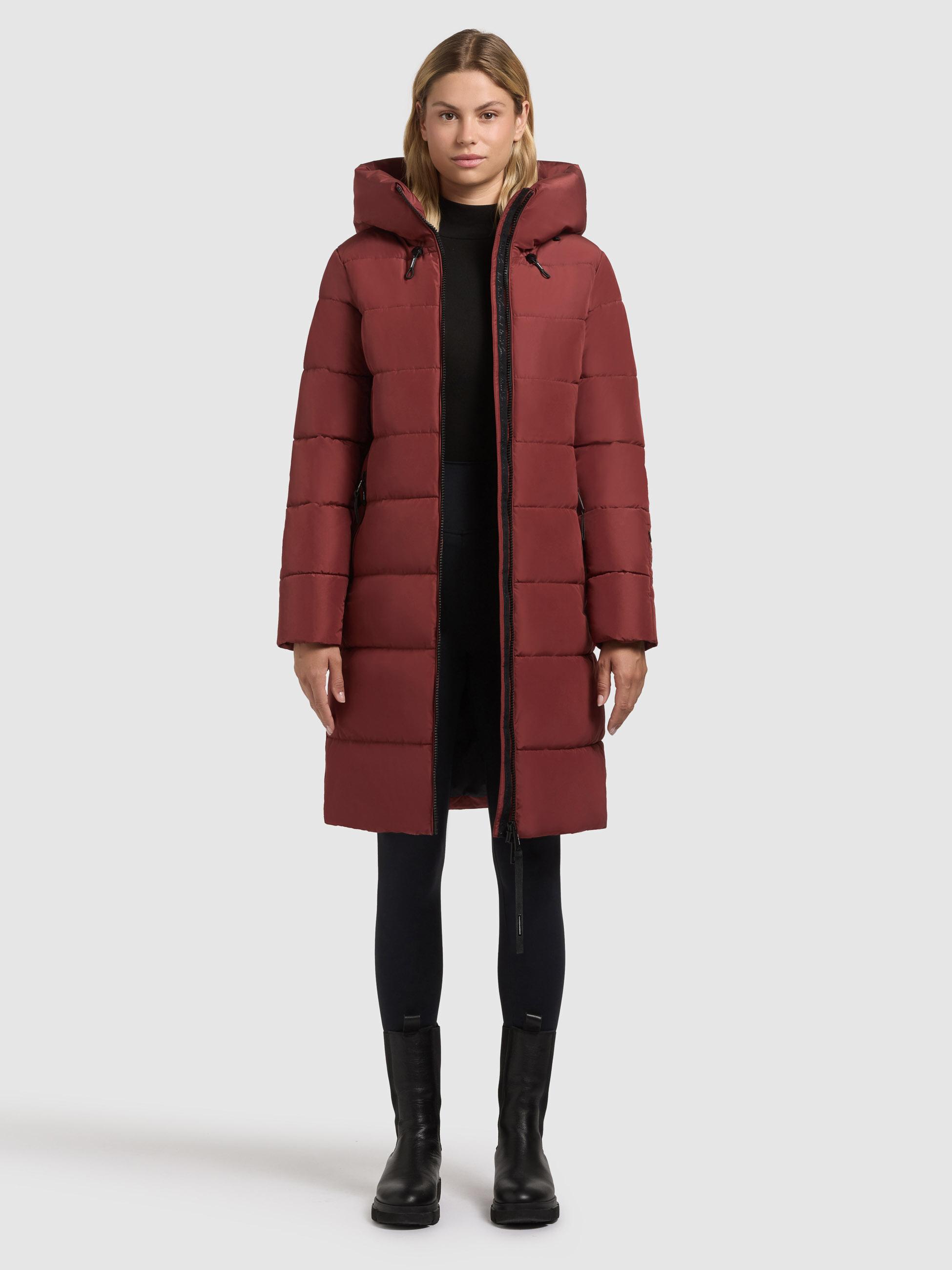 Warmer Steppmantel "Jilias5-YM" Dark Red