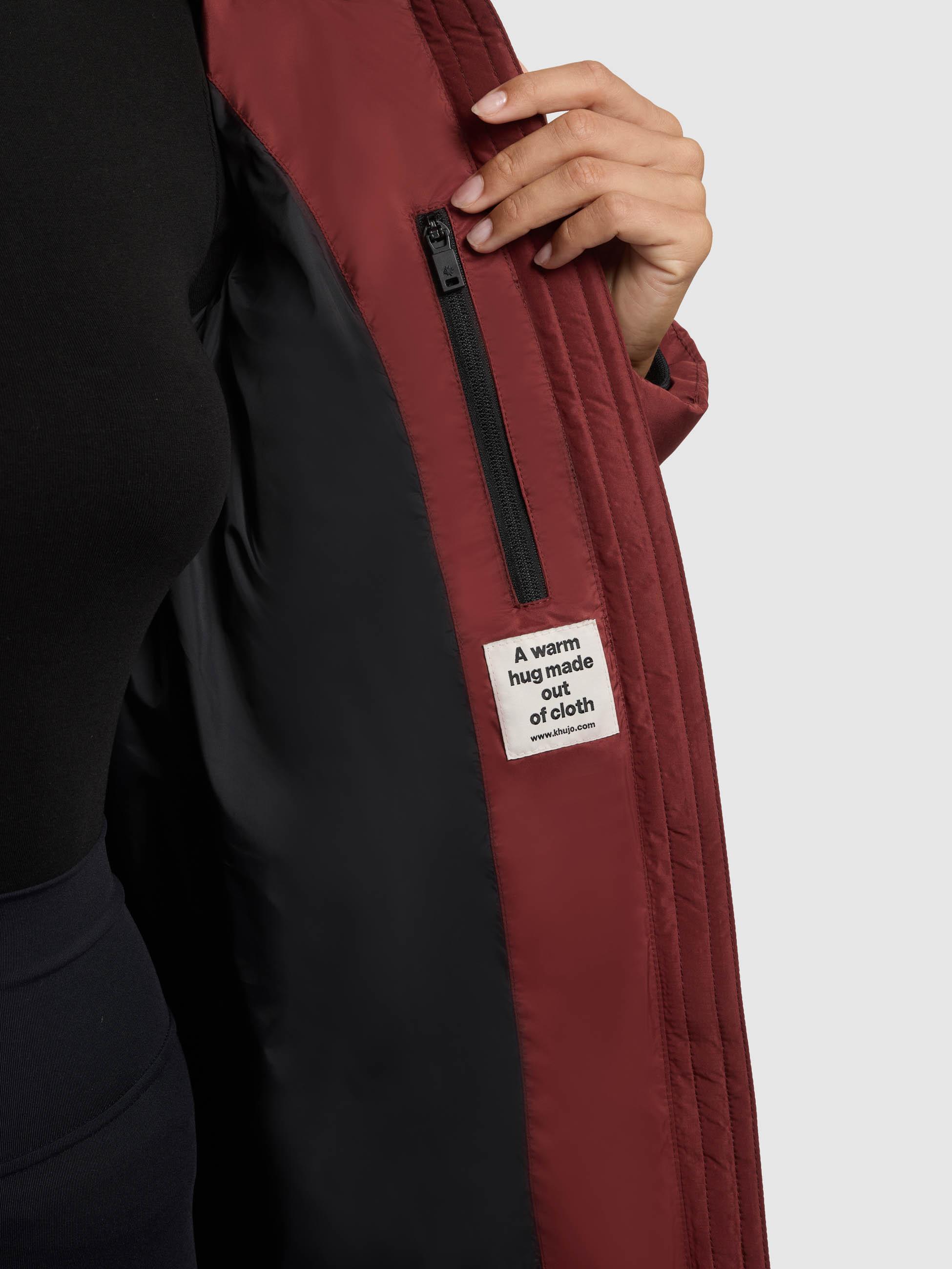 Warmer Steppmantel "Jilias5-YM" Dark Red