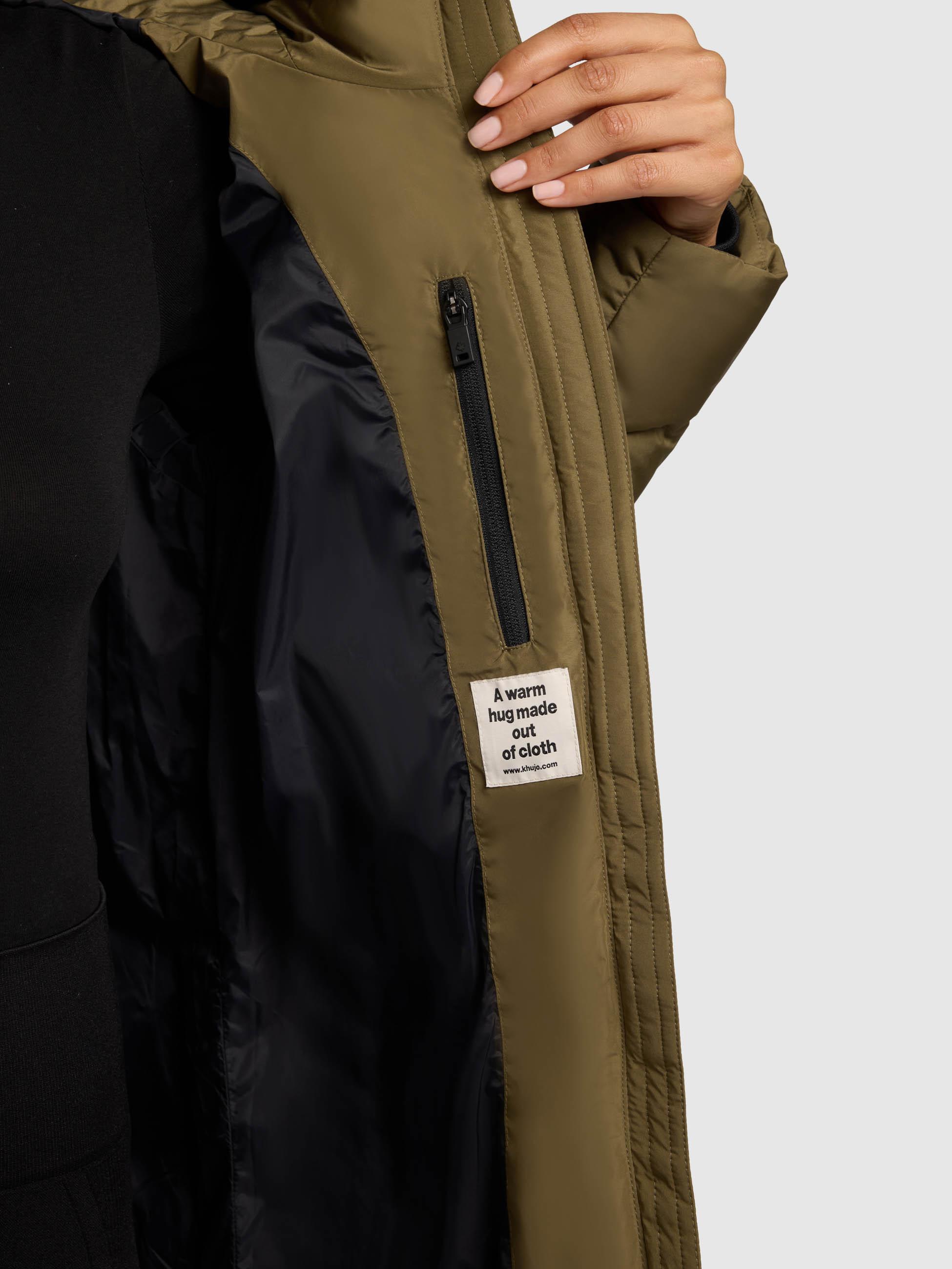 Warmer Steppmantel "Jilias5-YM" Scrub Green