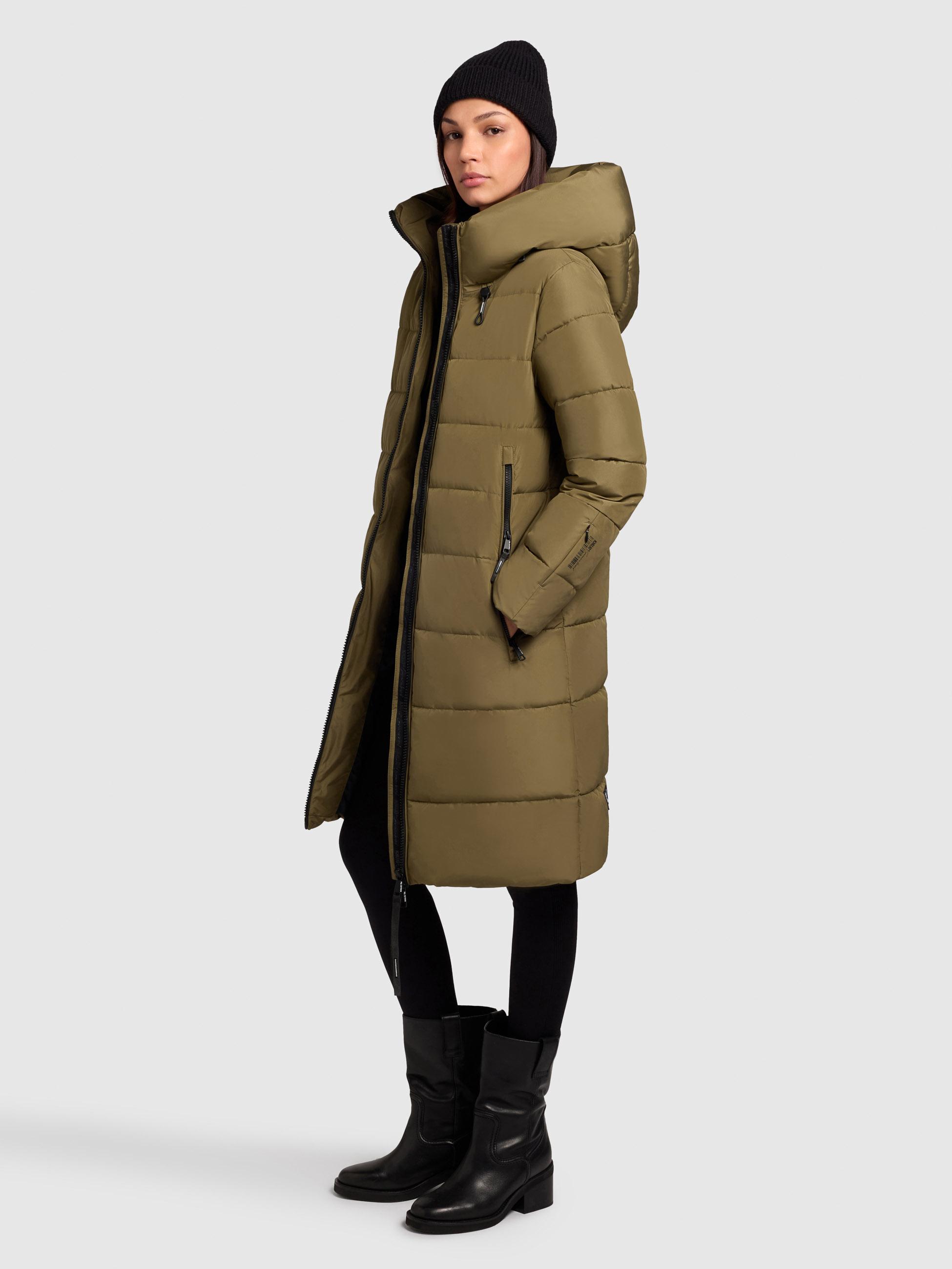 Warmer Steppmantel "Jilias5-YM" Scrub Green