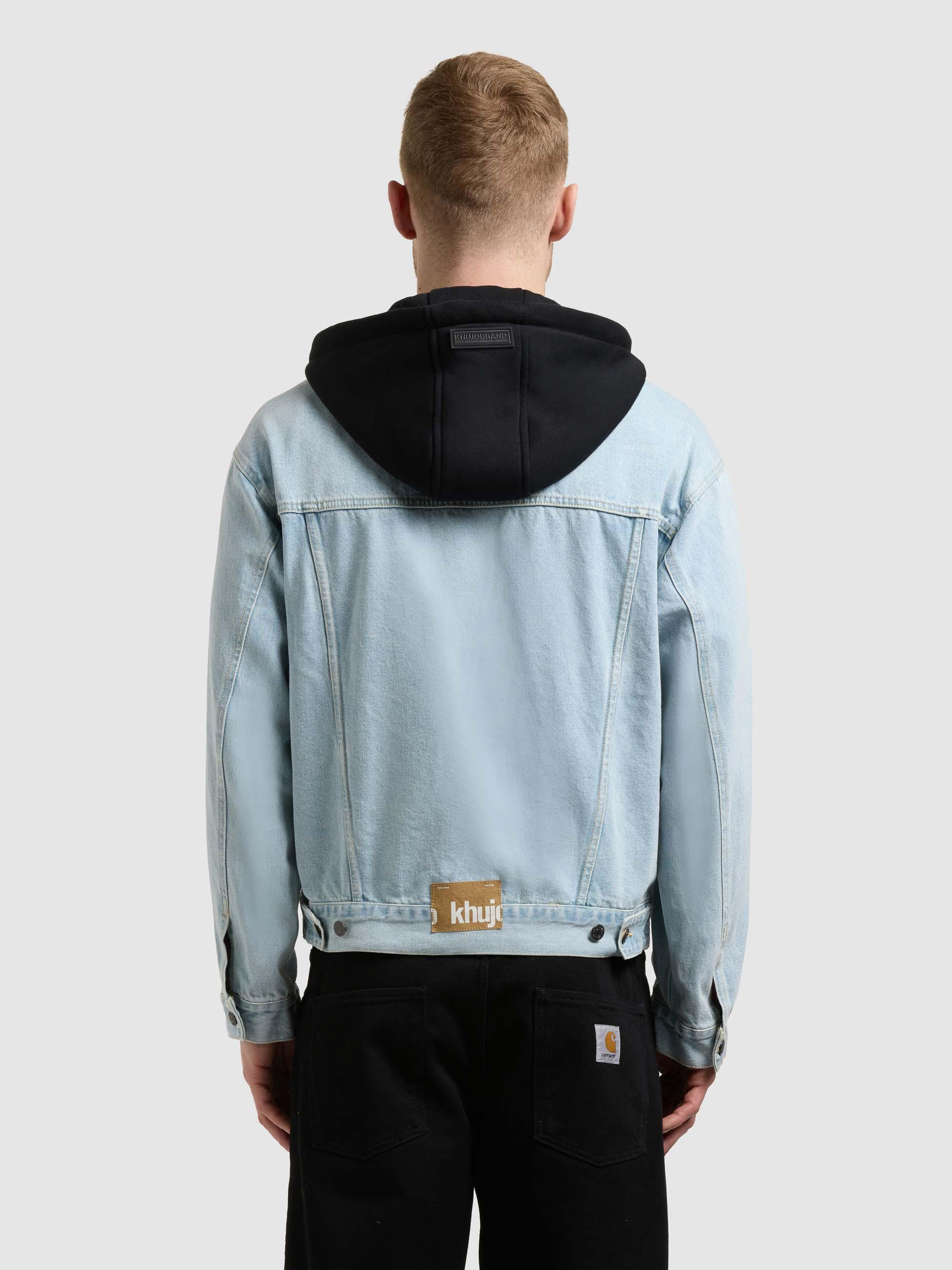 Jeansjacke mit abnehmbarer Sweat-Kapuze "Jokin" Light Blue