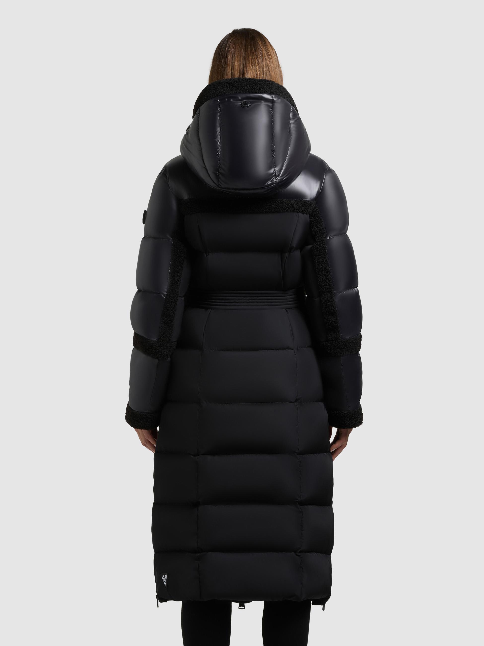 Wintermantel mit Plüschelementen "Julita2" Black