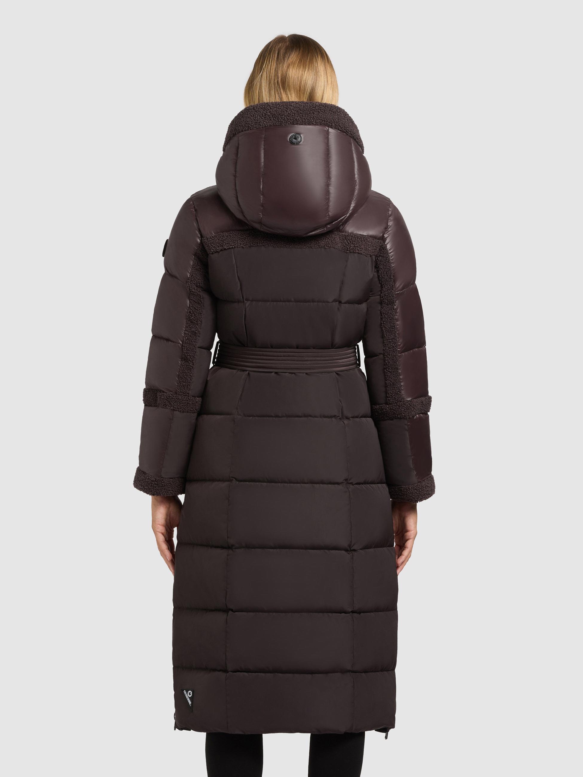 Wintermantel mit Plüschelementen "Julita2" Moody Plum