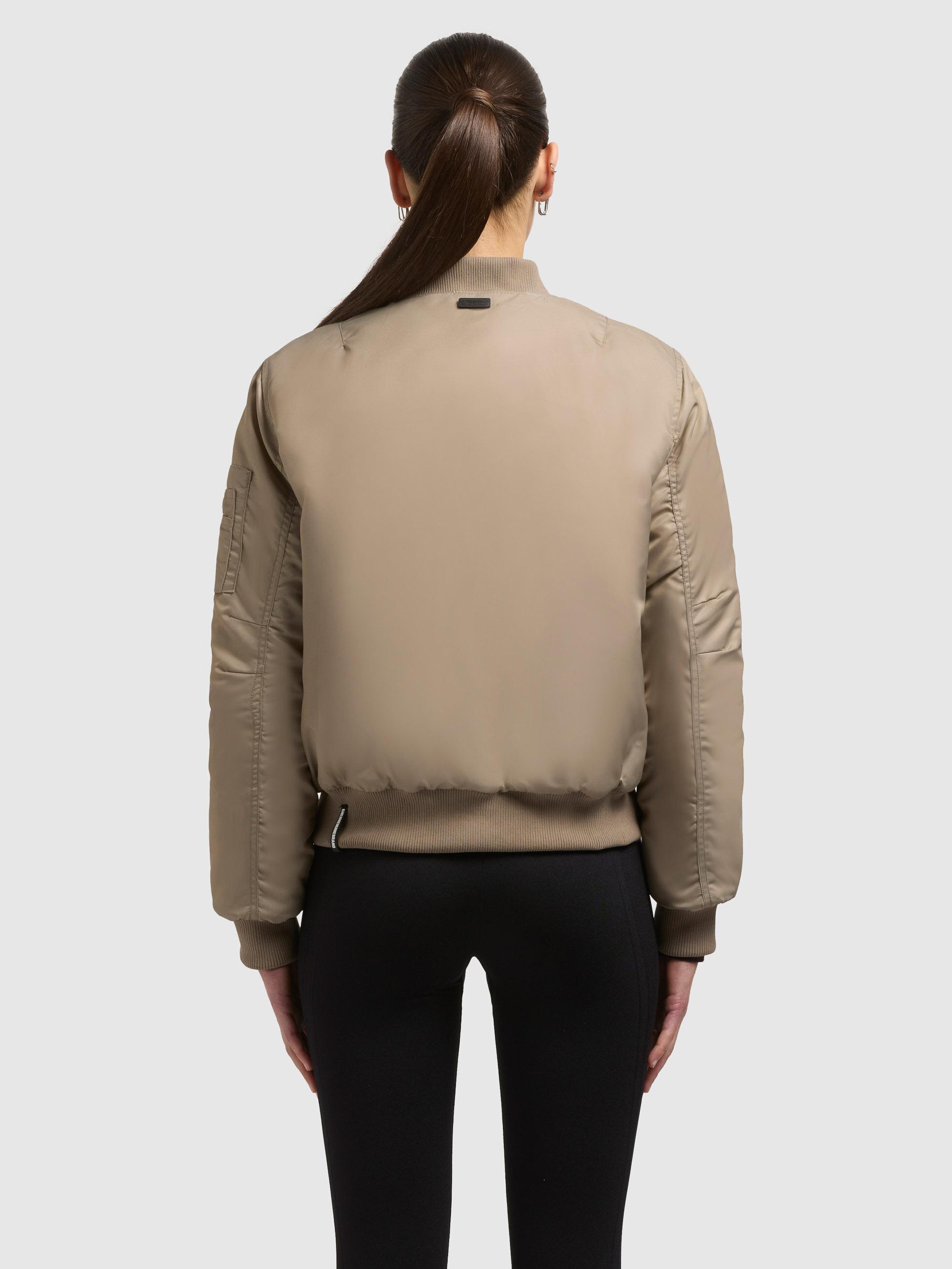 Seidig glänzende Bomberjacke "Kasia" Bomber Beige