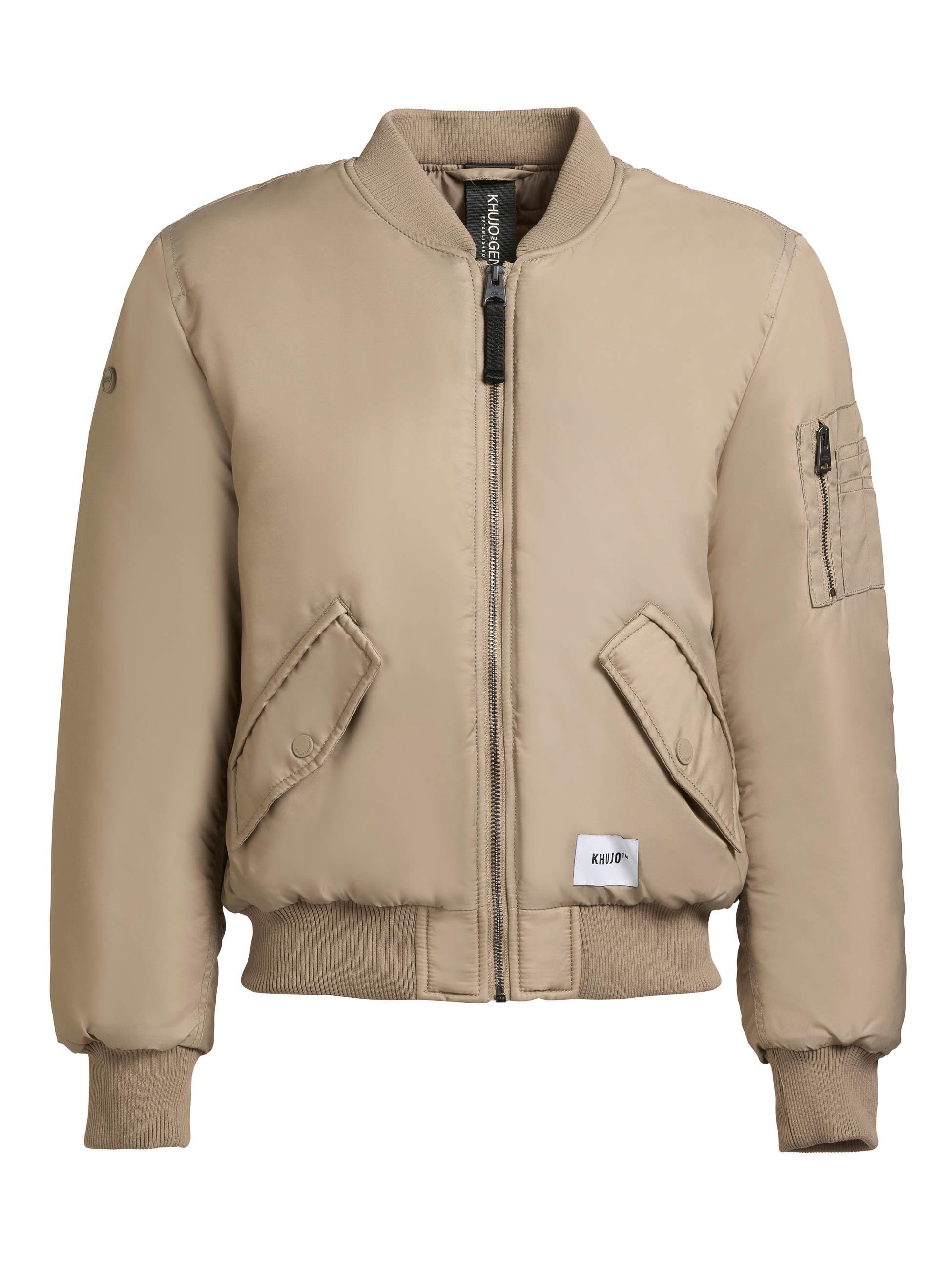 Seidig glänzende Bomberjacke "Kasia" Bomber Beige