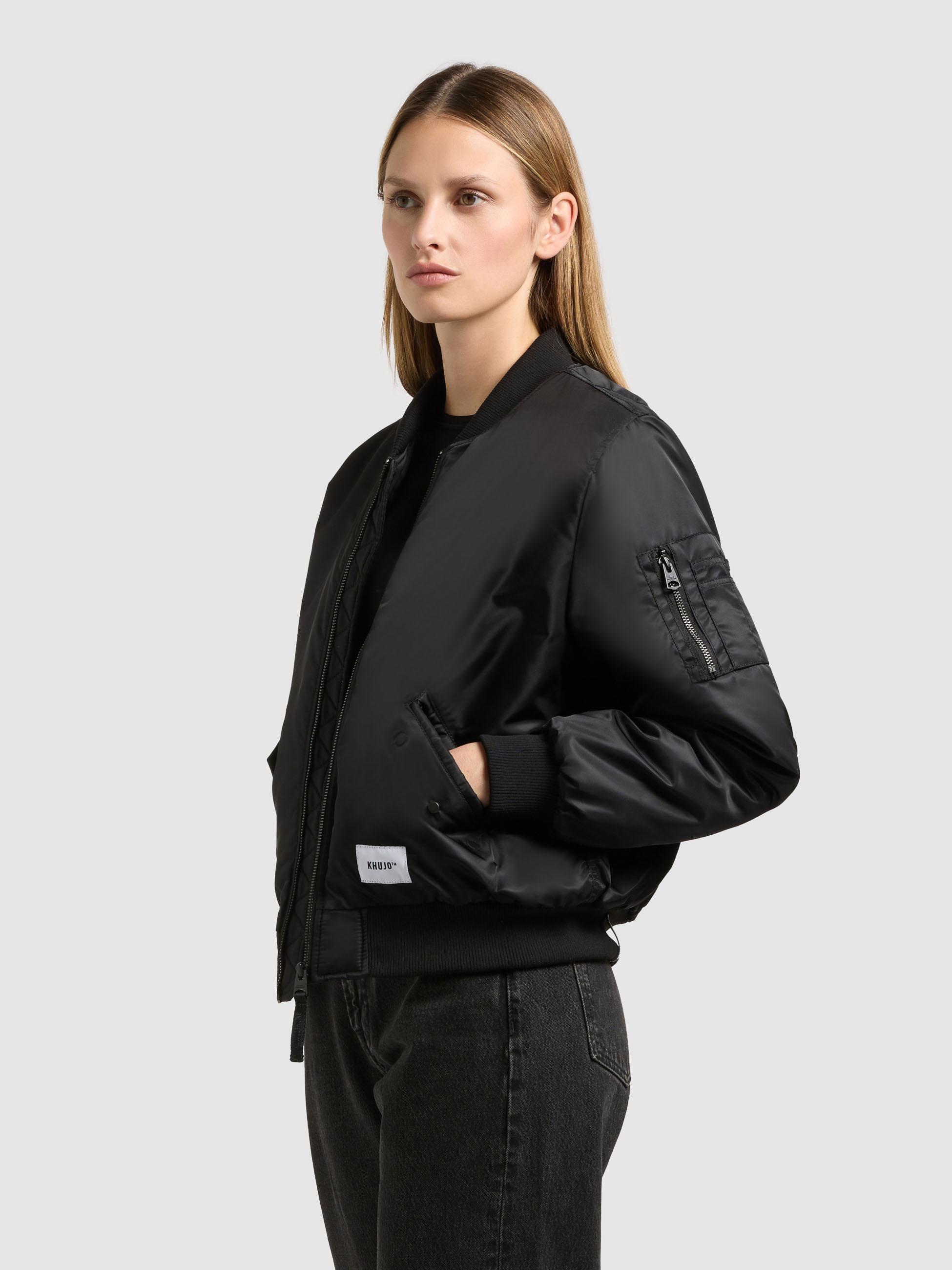 Seidig glänzende Bomberjacke "Kasia" Bomber Black