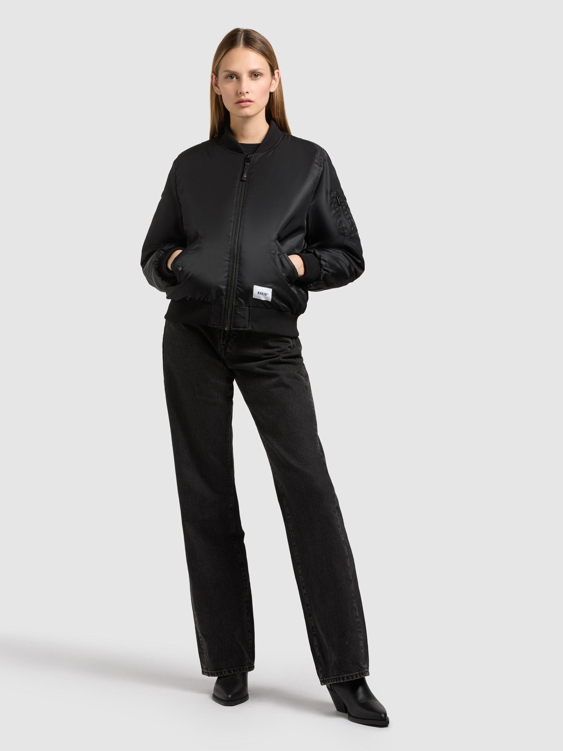 Seidig glänzende Bomberjacke "Kasia" Bomber Black