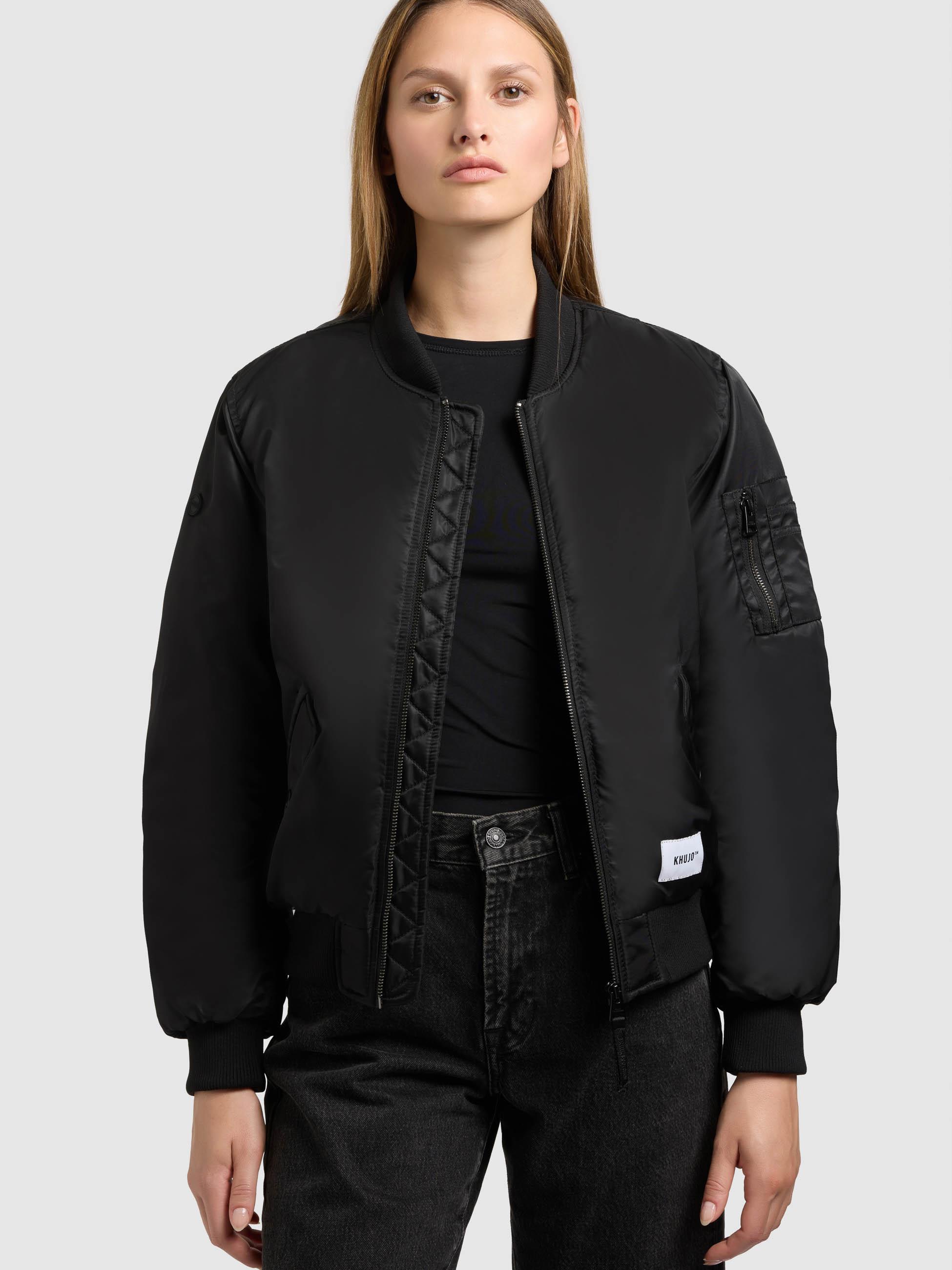 Seidig glänzende Bomberjacke "Kasia" Bomber Black