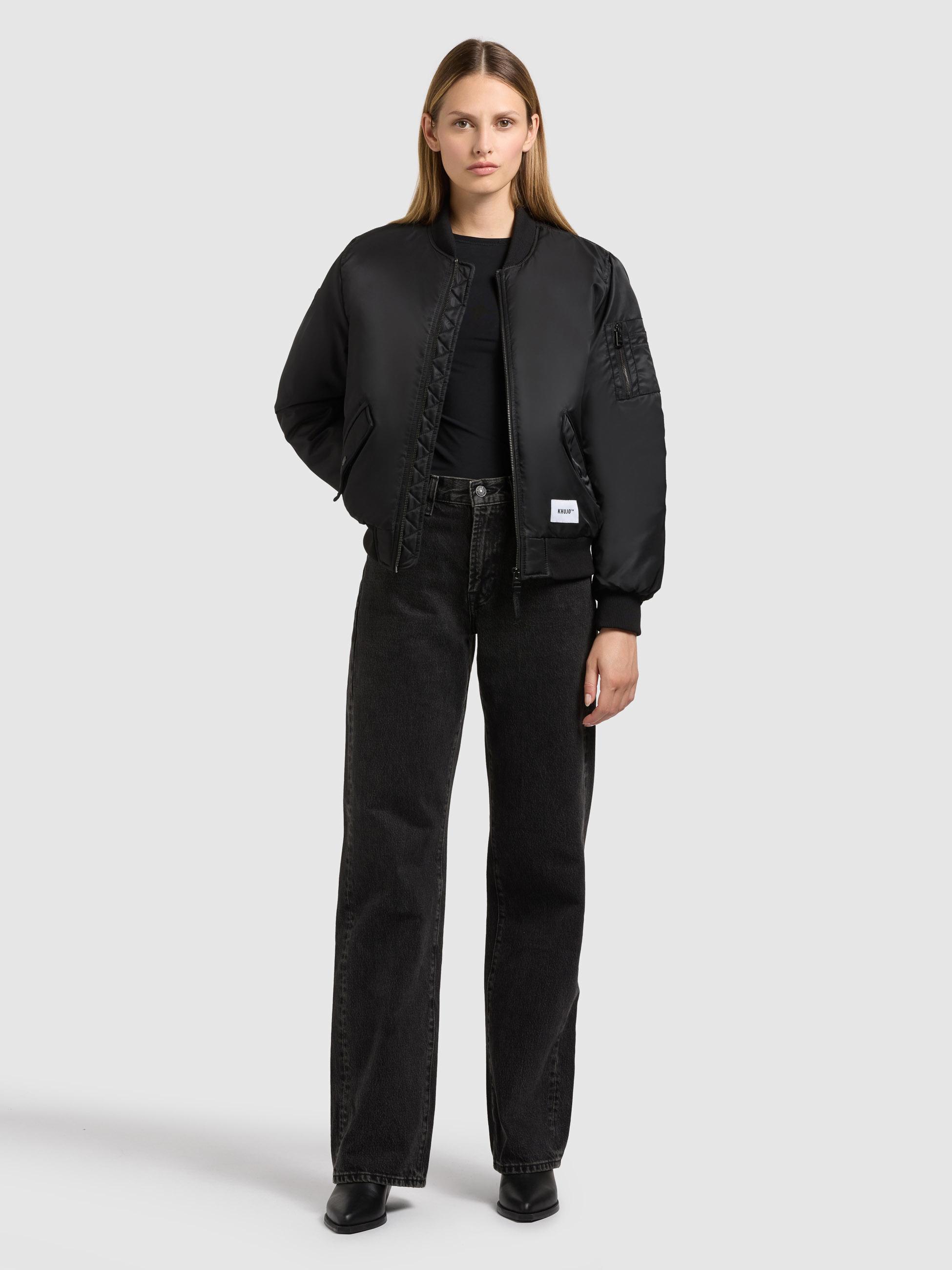 Seidig glänzende Bomberjacke "Kasia" Bomber Black