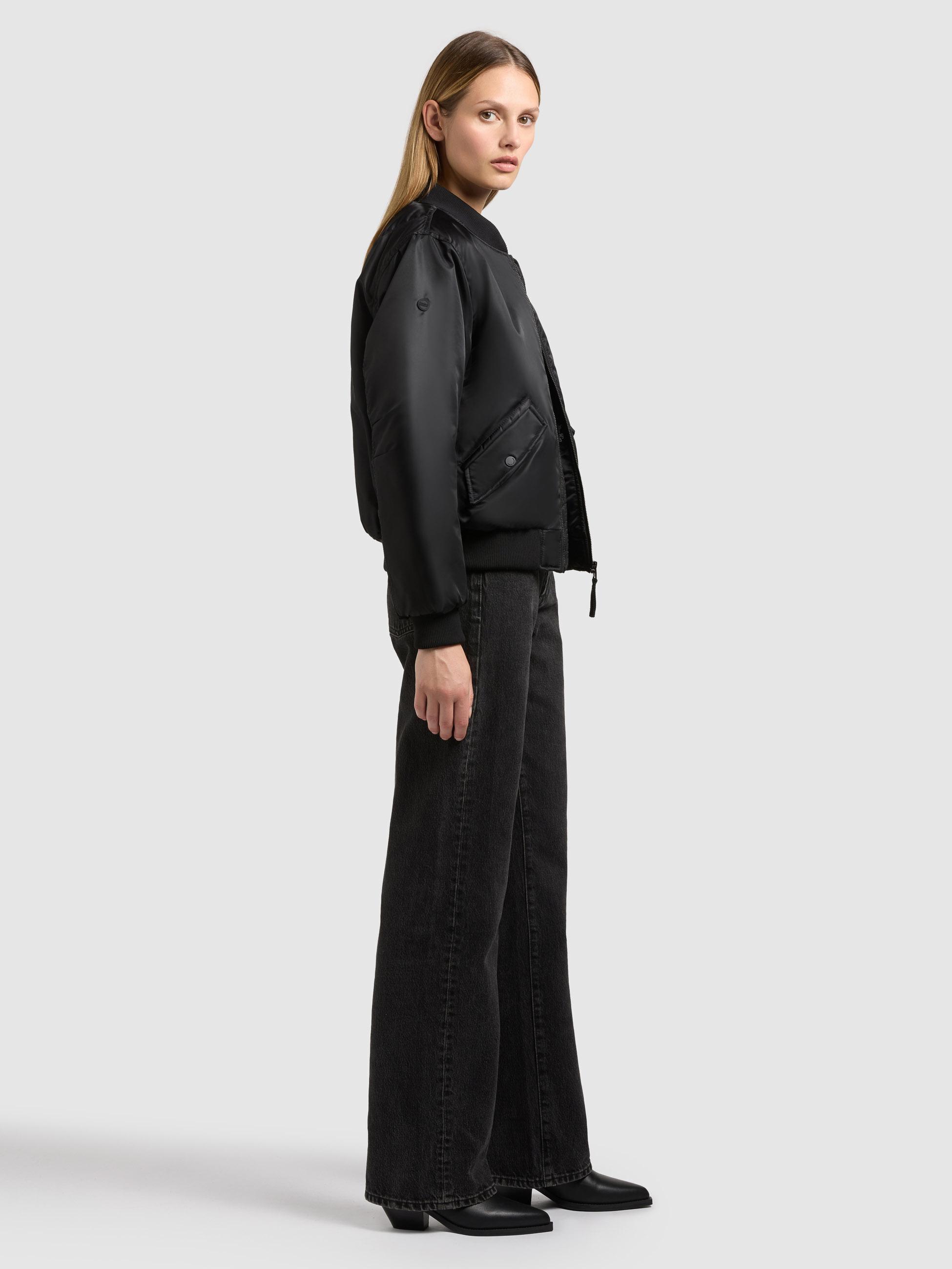 Seidig glänzende Bomberjacke "Kasia" Bomber Black