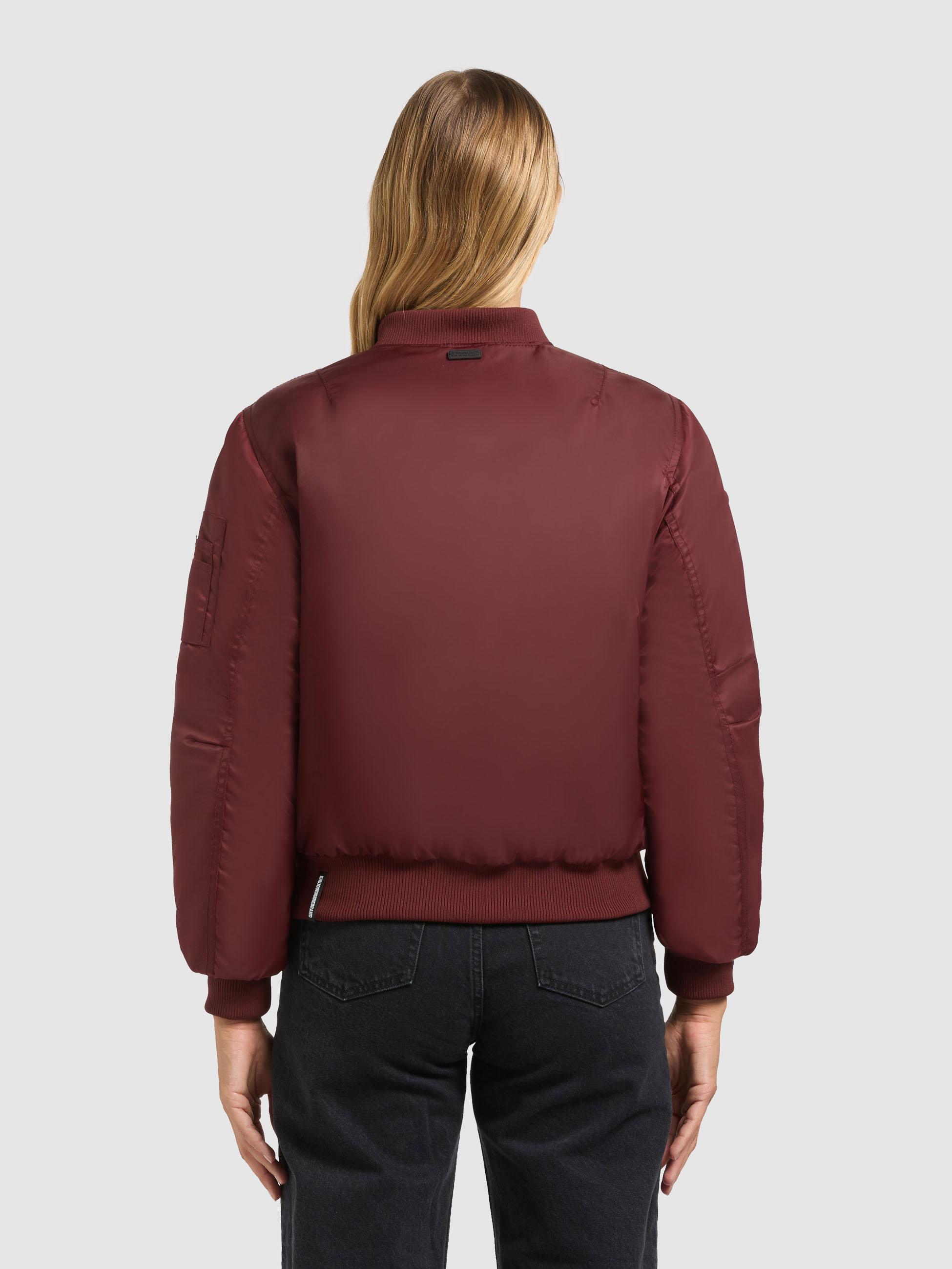 Seidig glänzende Bomberjacke "Kasia" Burgundy Red