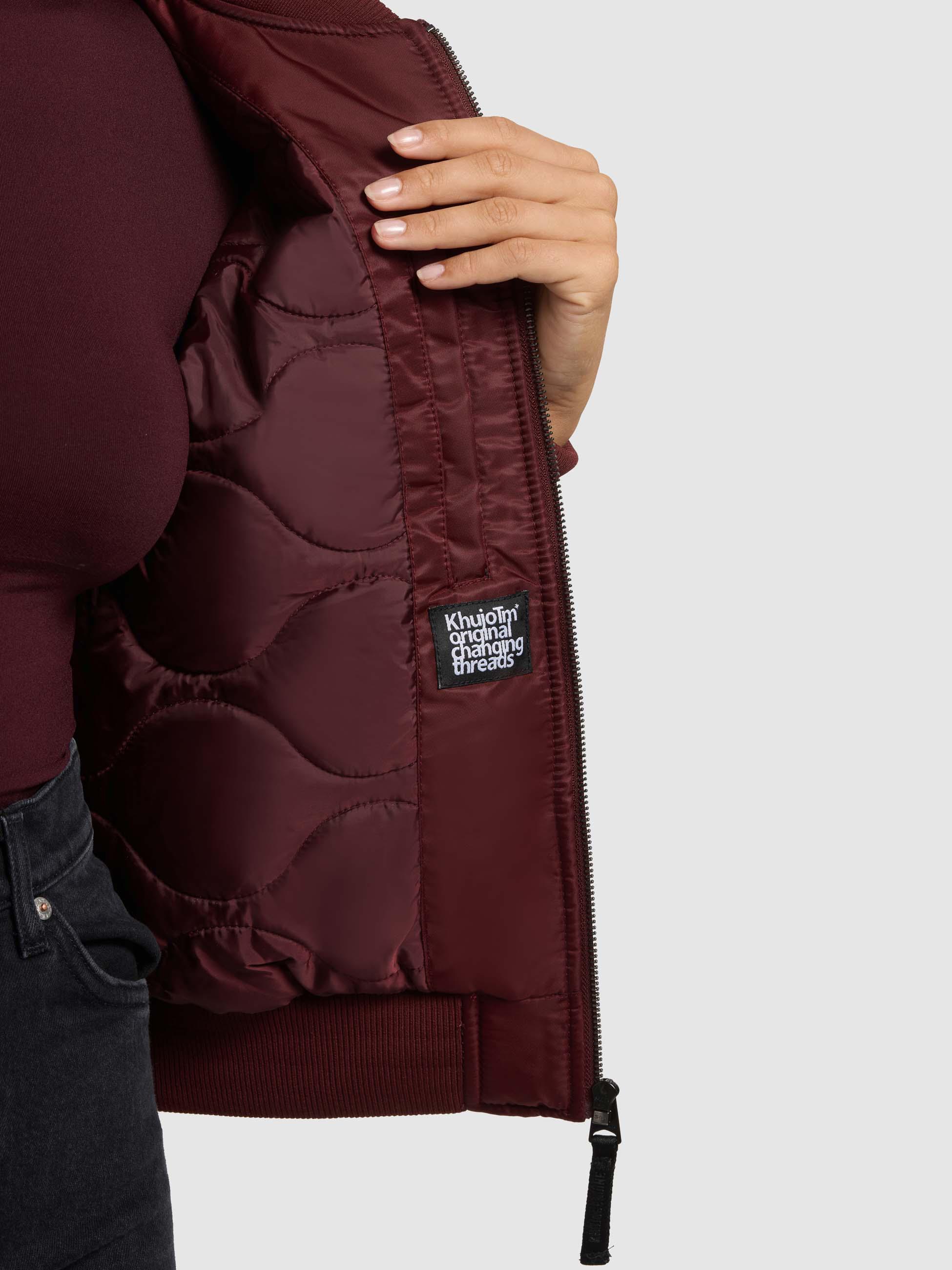 Seidig glänzende Bomberjacke "Kasia" Burgundy Red