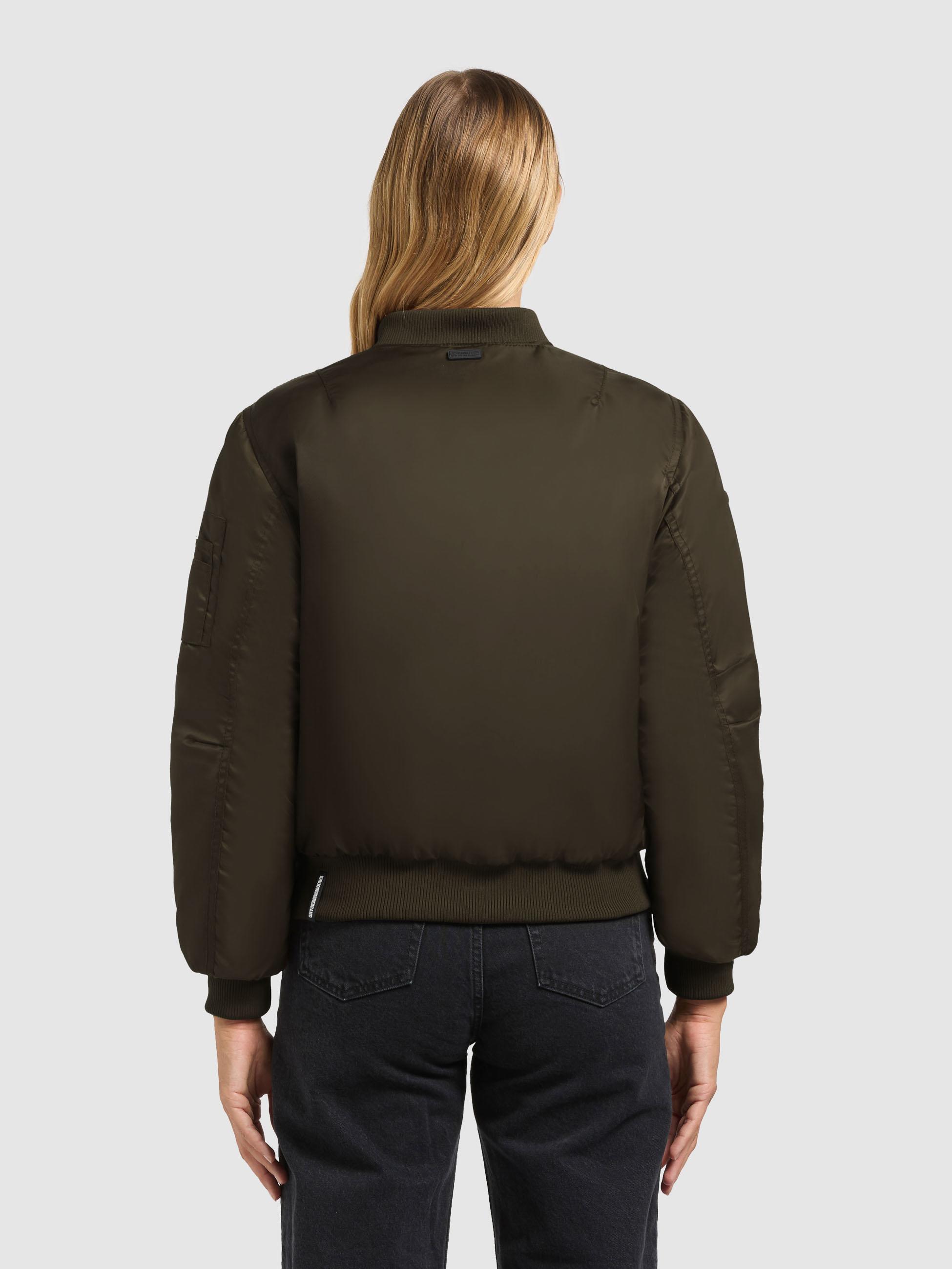 Seidig glänzende Bomberjacke "Kasia" Forest Green