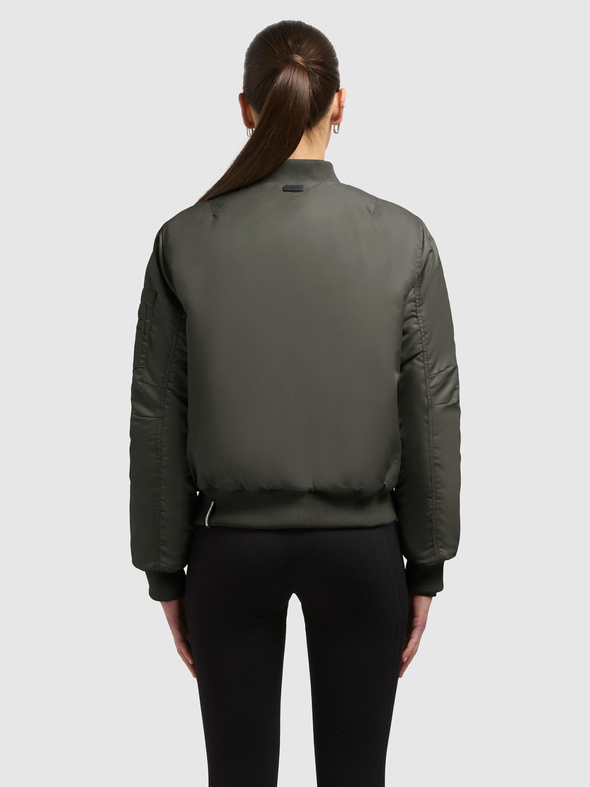 Seidig glänzende Bomberjacke "Kasia" Sage Green
