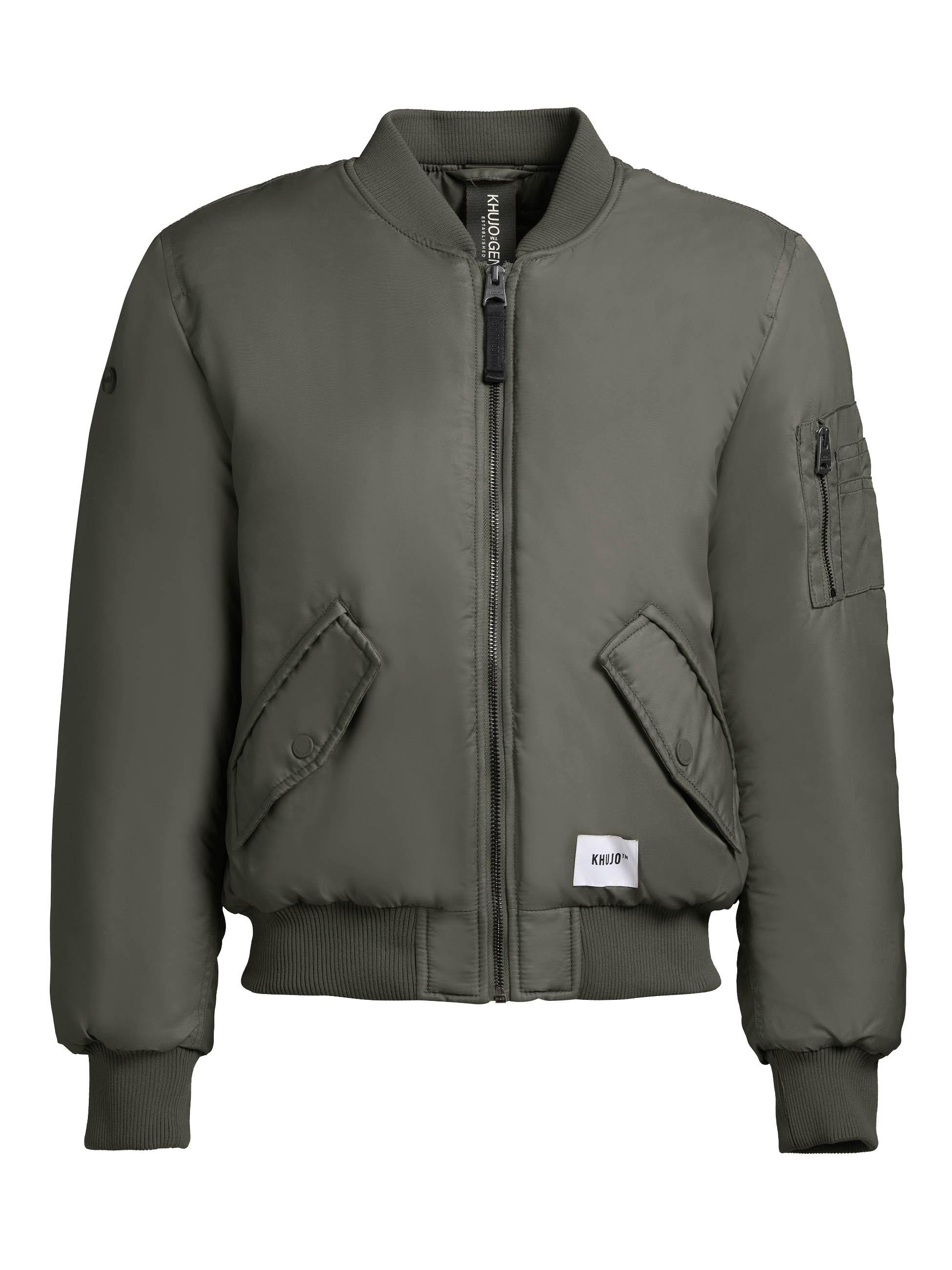 Seidig glänzende Bomberjacke "Kasia" Sage Green
