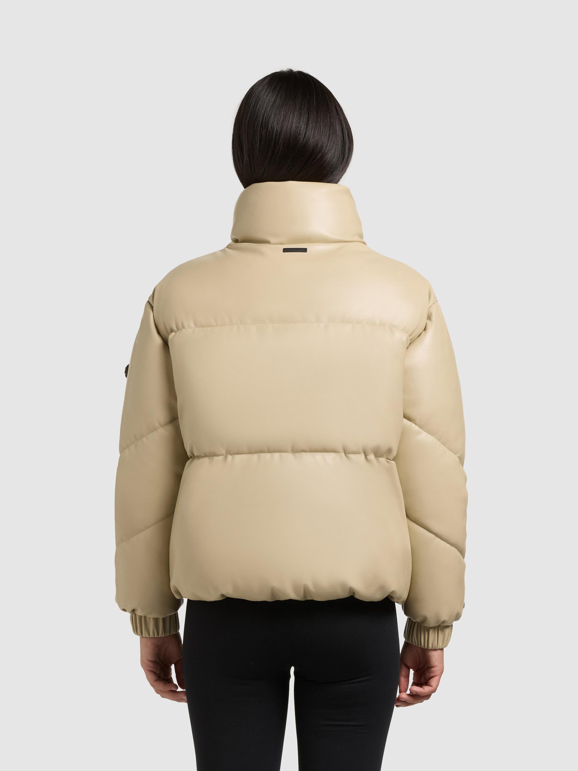 Winter Steppjacke in Lederoptik "Khalia" Beige