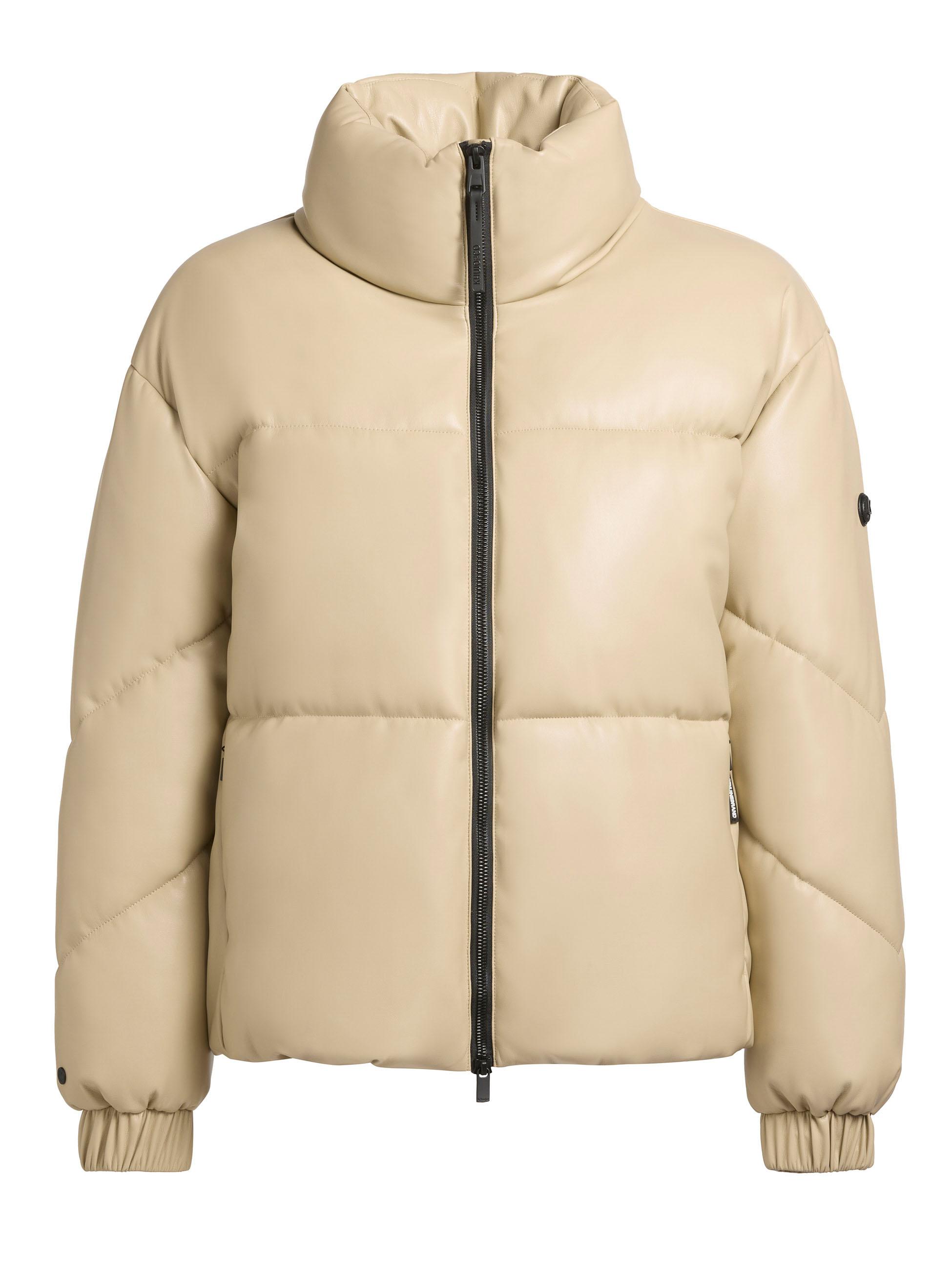 Winter Steppjacke in Lederoptik "Khalia" Beige
