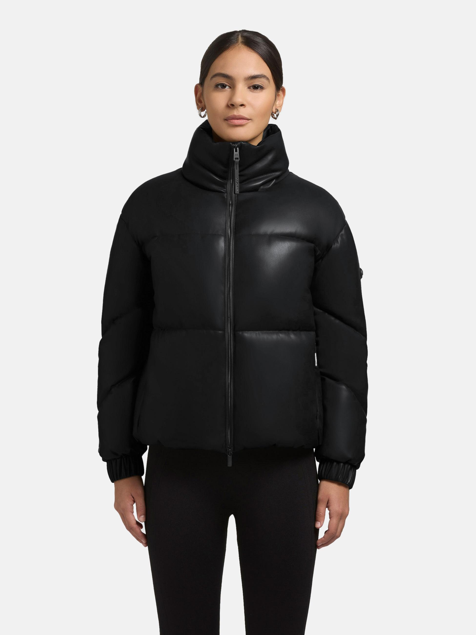 Winter Steppjacke in Lederoptik "Khalia" Black