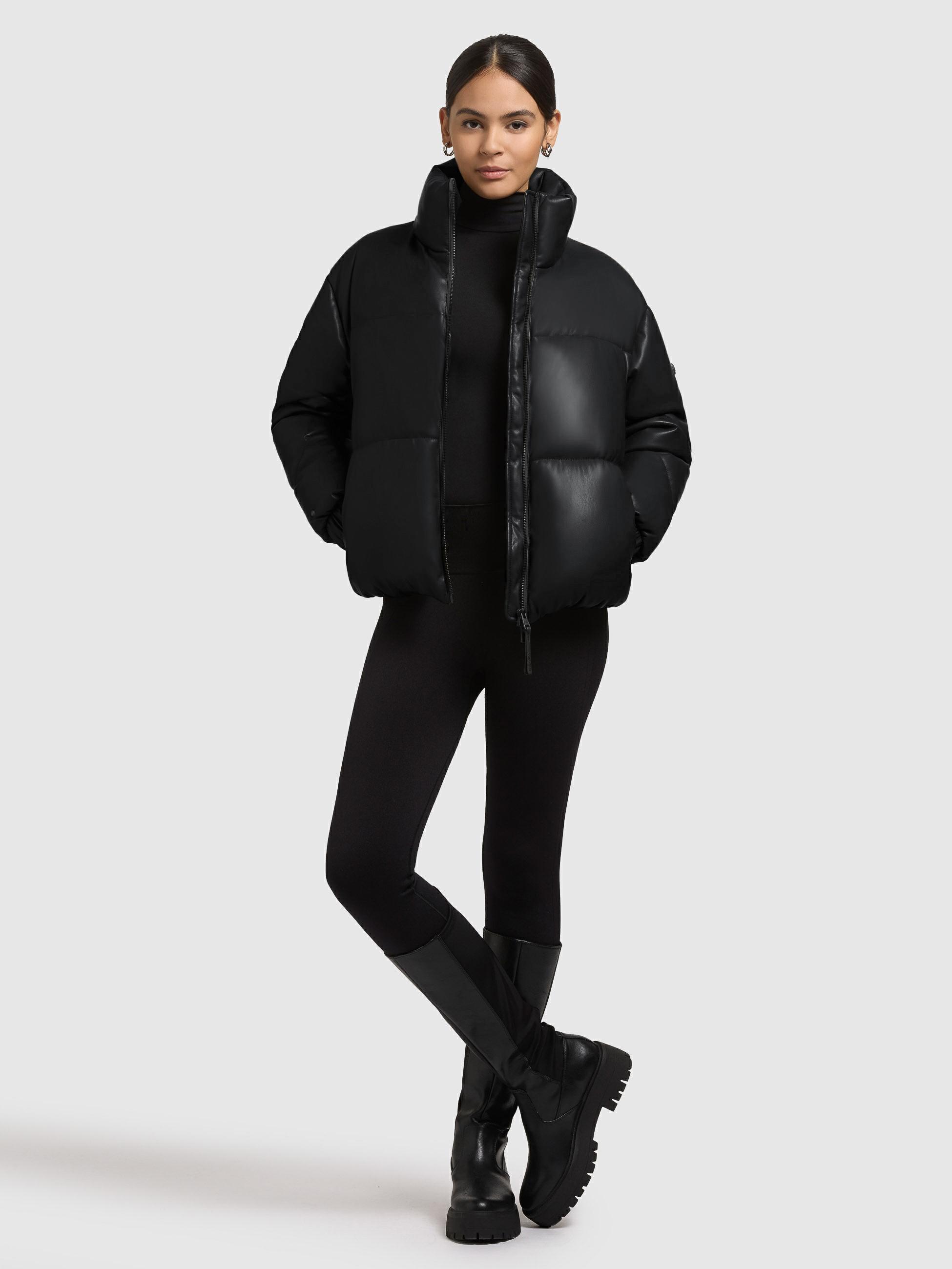 Winter Steppjacke in Lederoptik "Khalia" Black