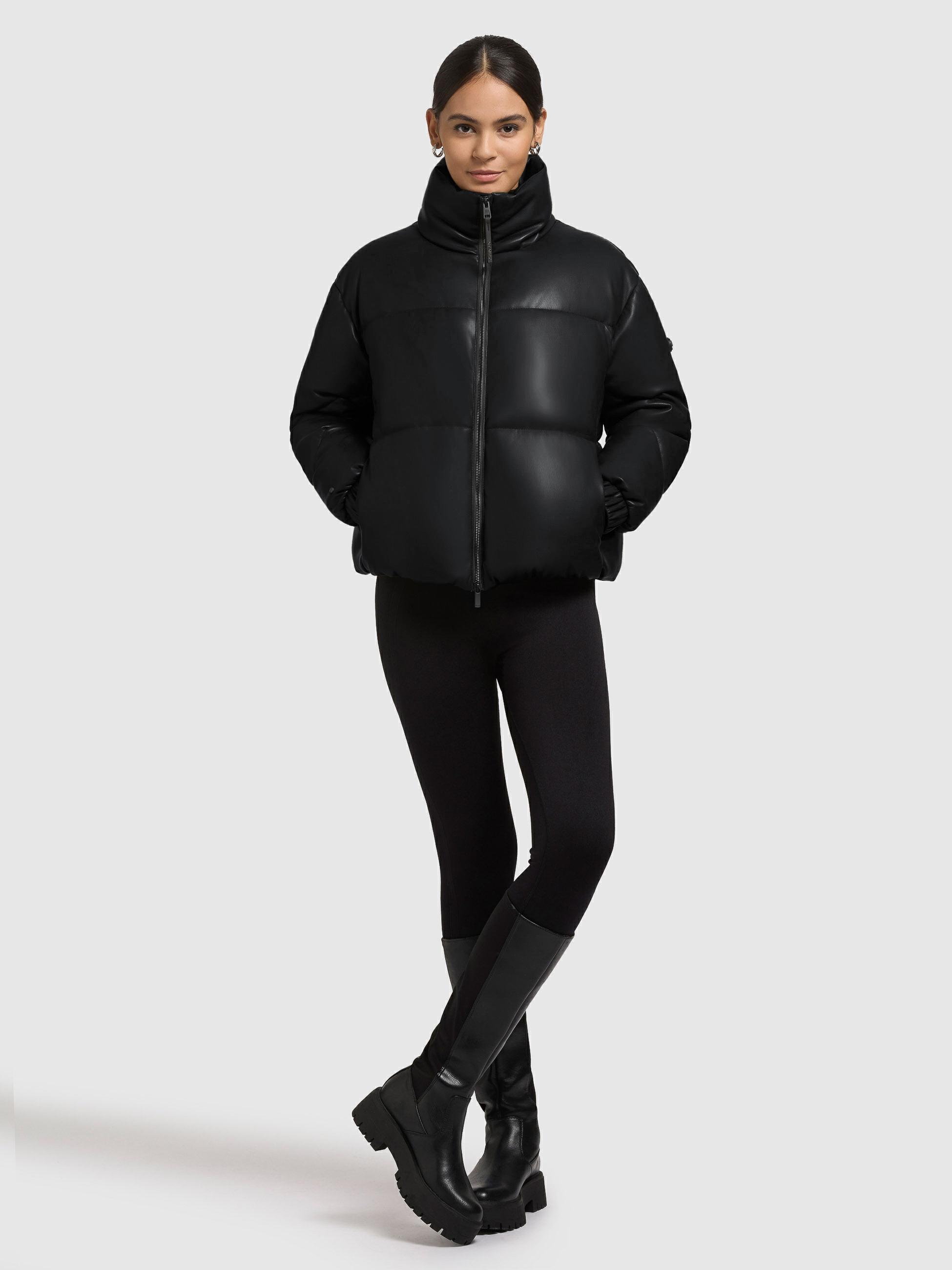 Winter Steppjacke in Lederoptik "Khalia" Black