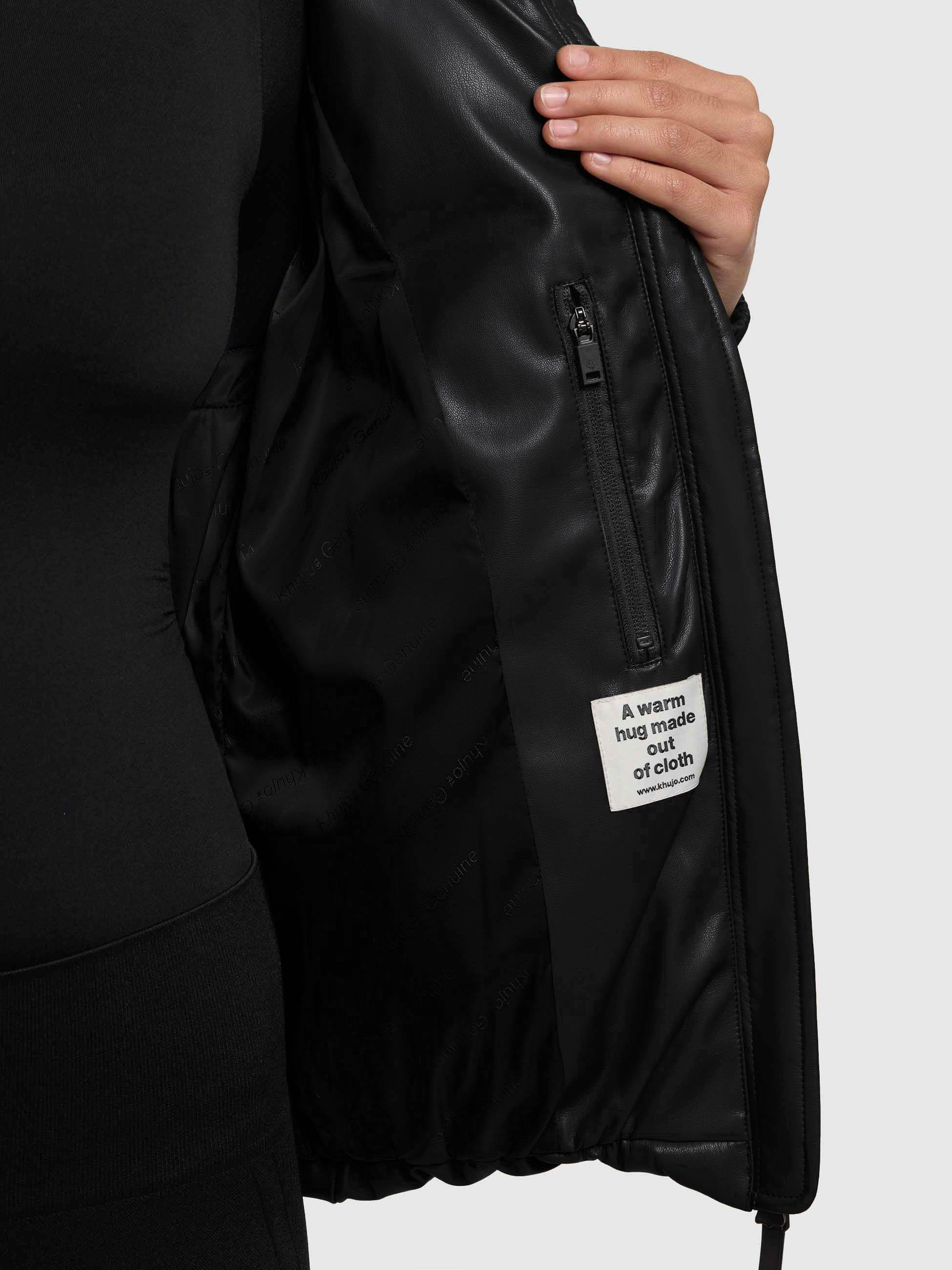 Winter Steppjacke in Lederoptik "Khalia" Black