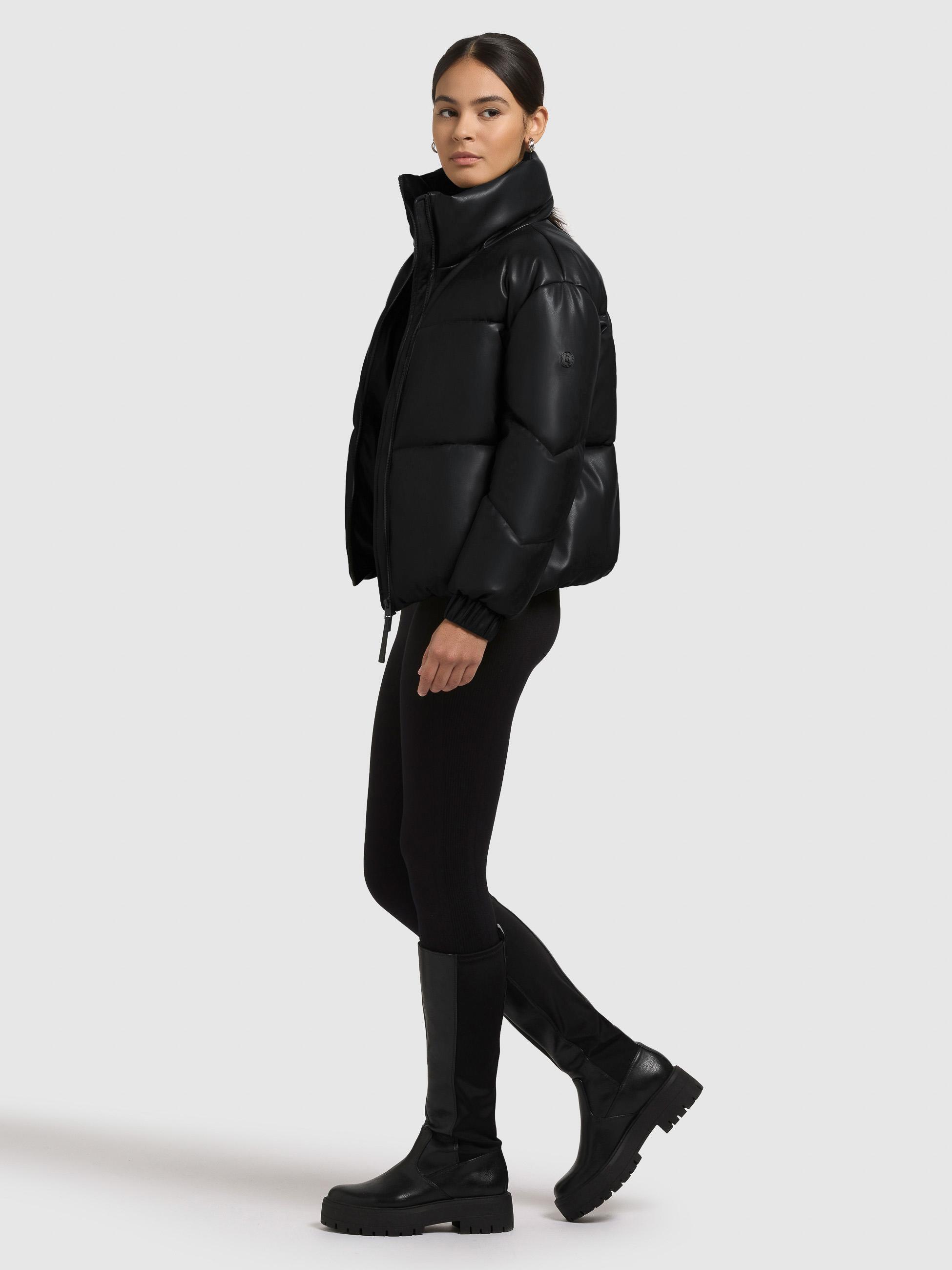 Winter Steppjacke in Lederoptik "Khalia" Black