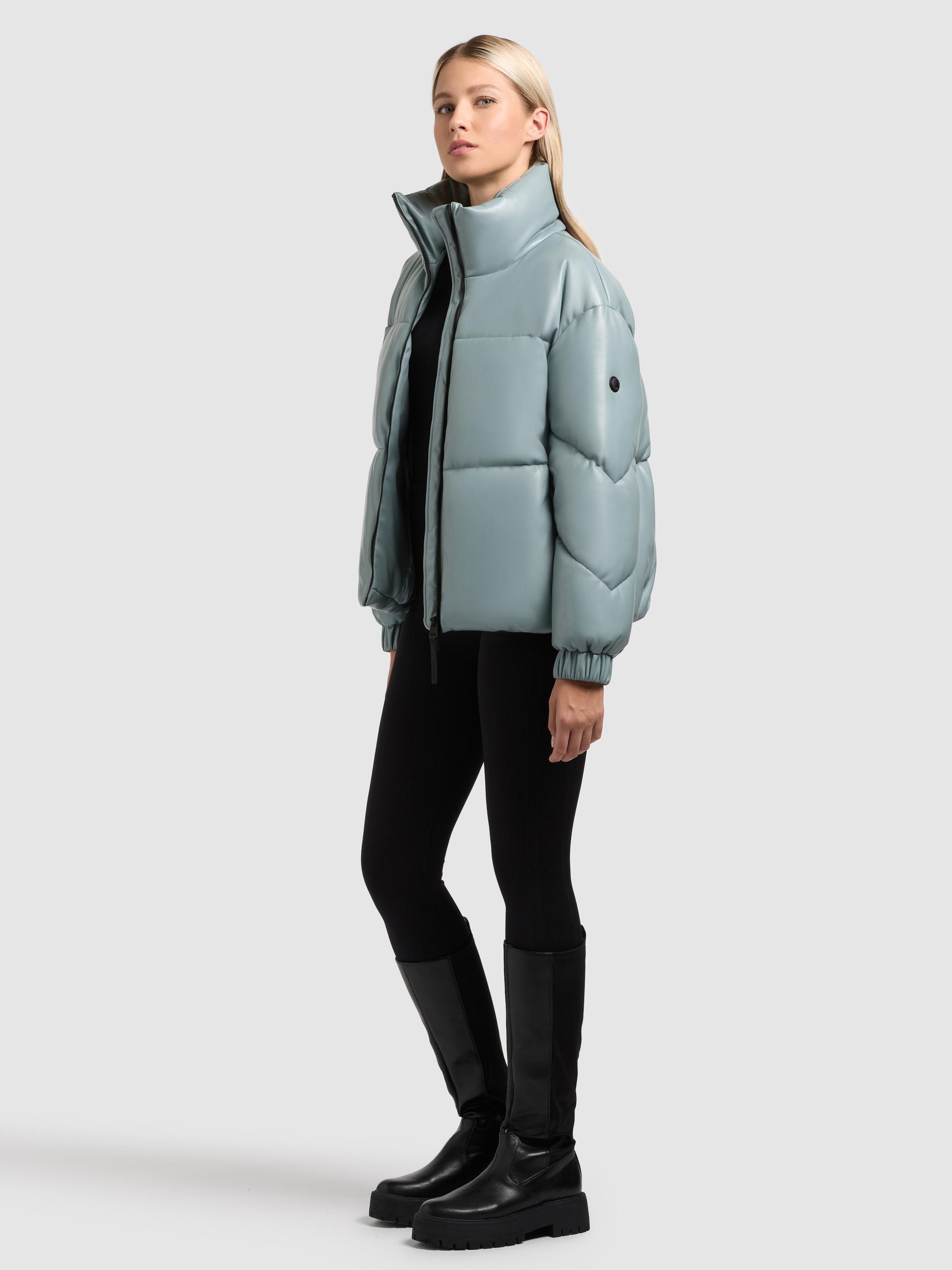 Winter Steppjacke in Lederoptik "Khalia" Light Blue