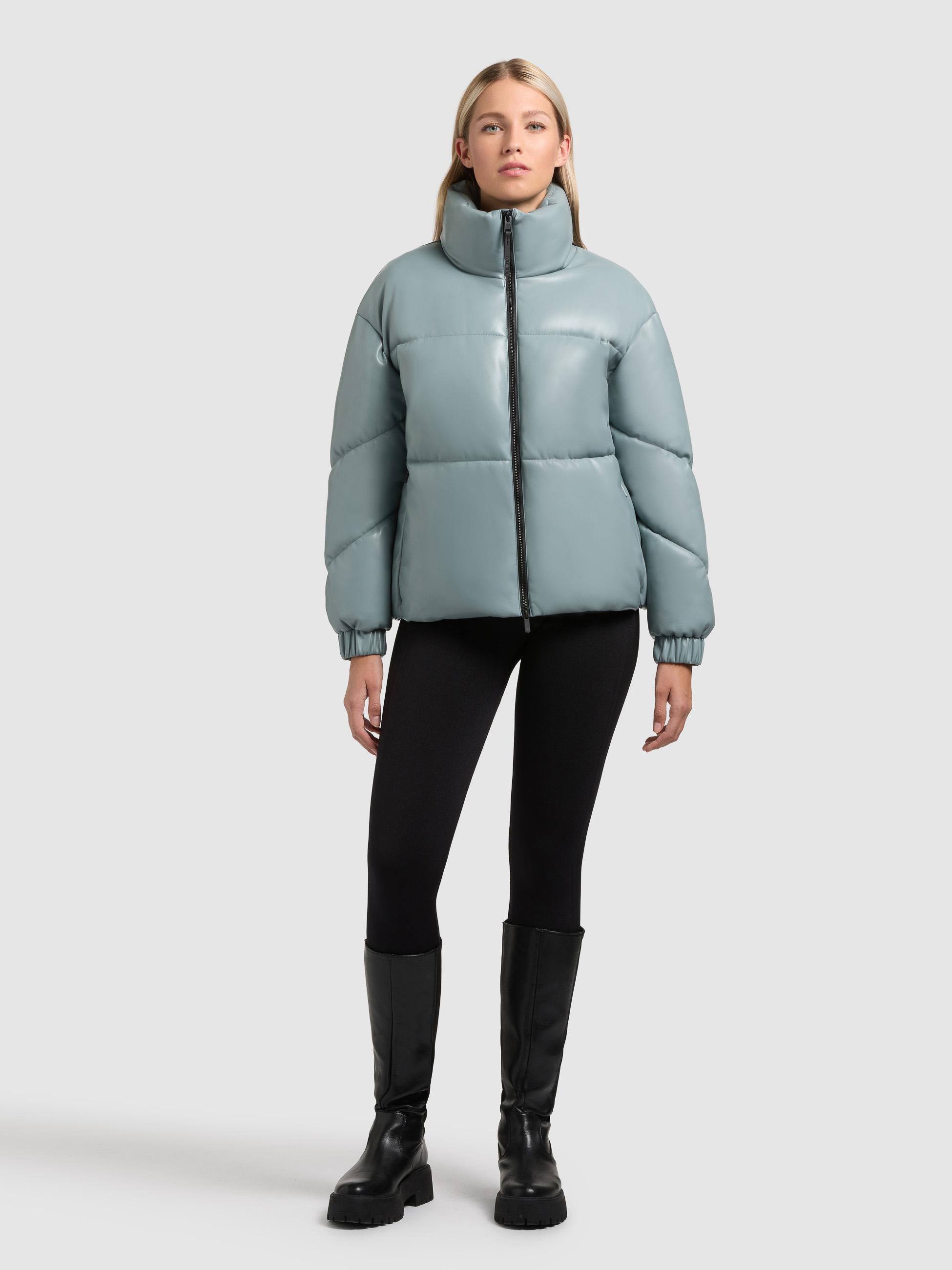 Winter Steppjacke in Lederoptik "Khalia" Light Blue